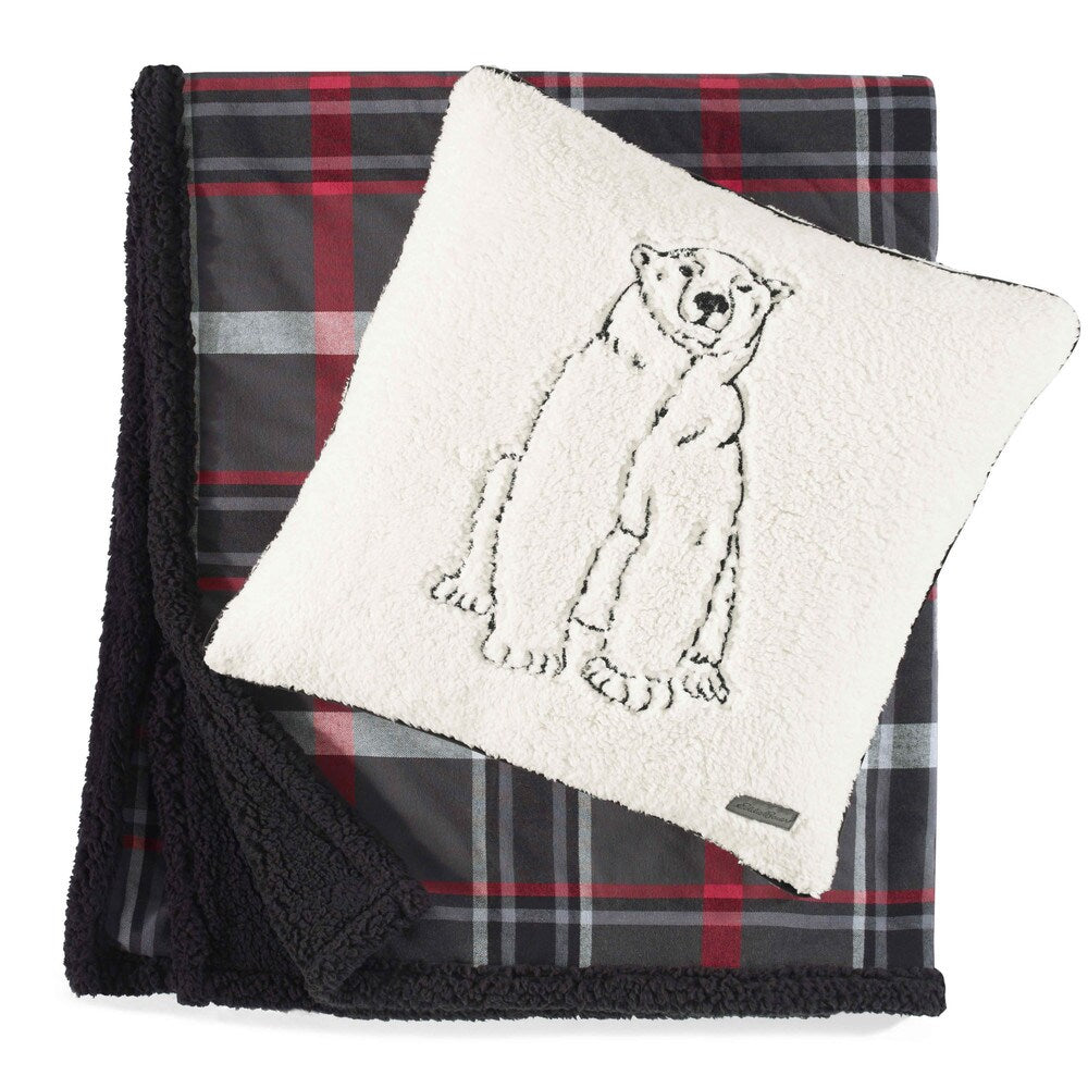 Eddie Bauer Cozy Polar Bear Throw Pillow