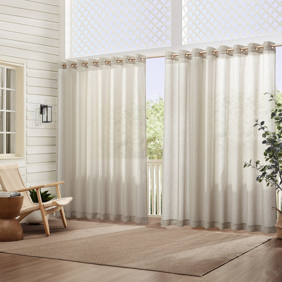 Carmen Sheer Extra-wide Indoor/Outdoor Sheer Window Curtain