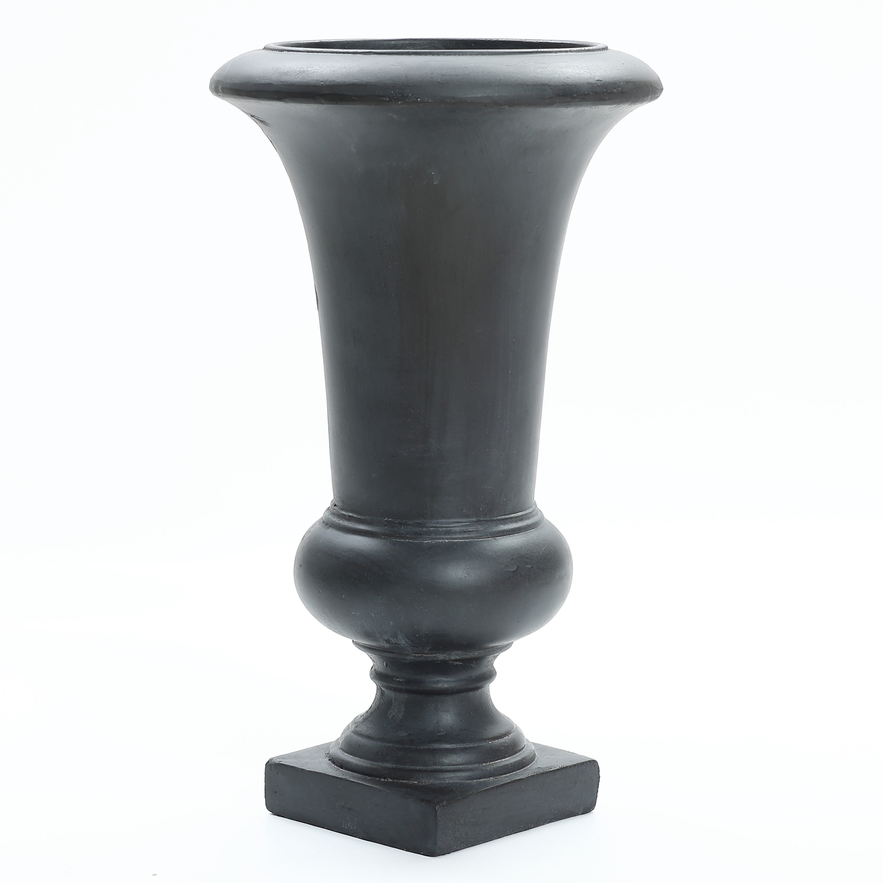 22.75 H Handmade Fiber Stone Tall Urn Planter Pot