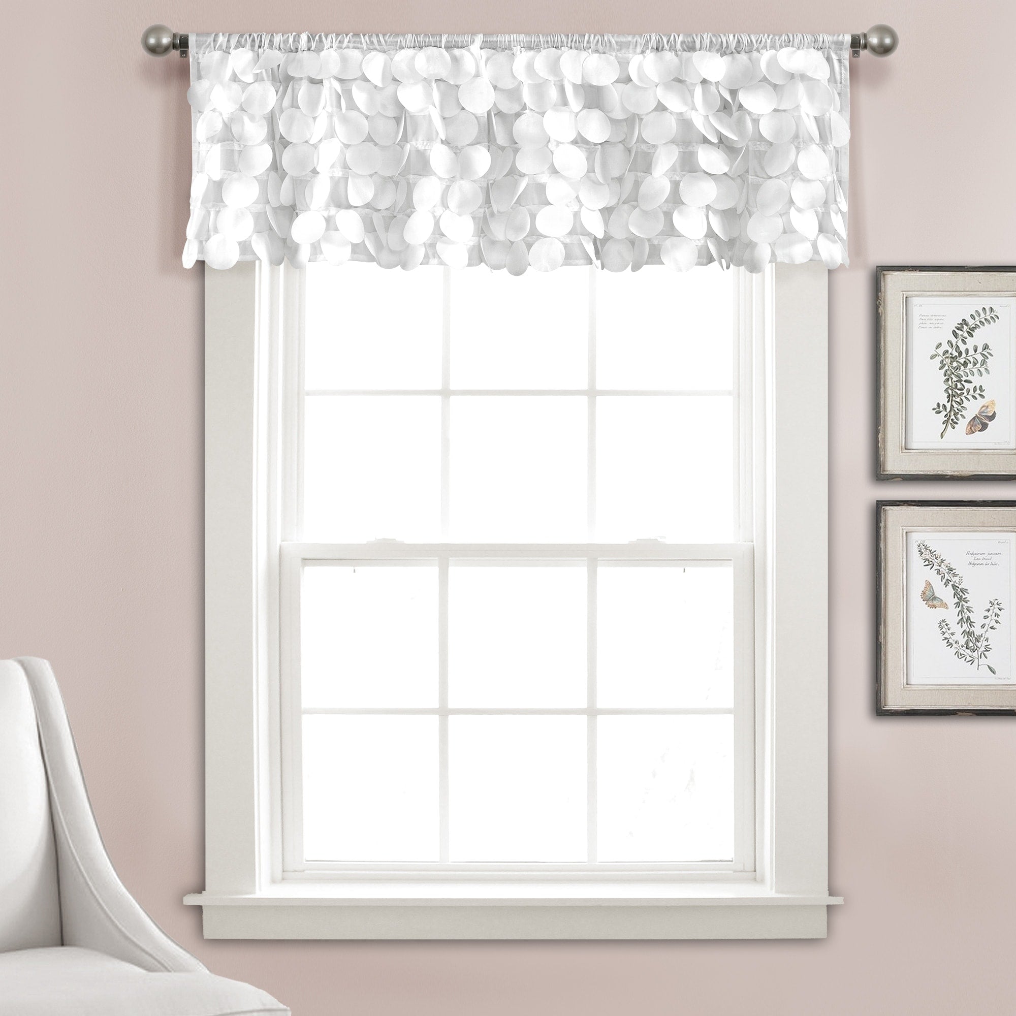 Lush Decor Gigi Delicate Textured Window Valance