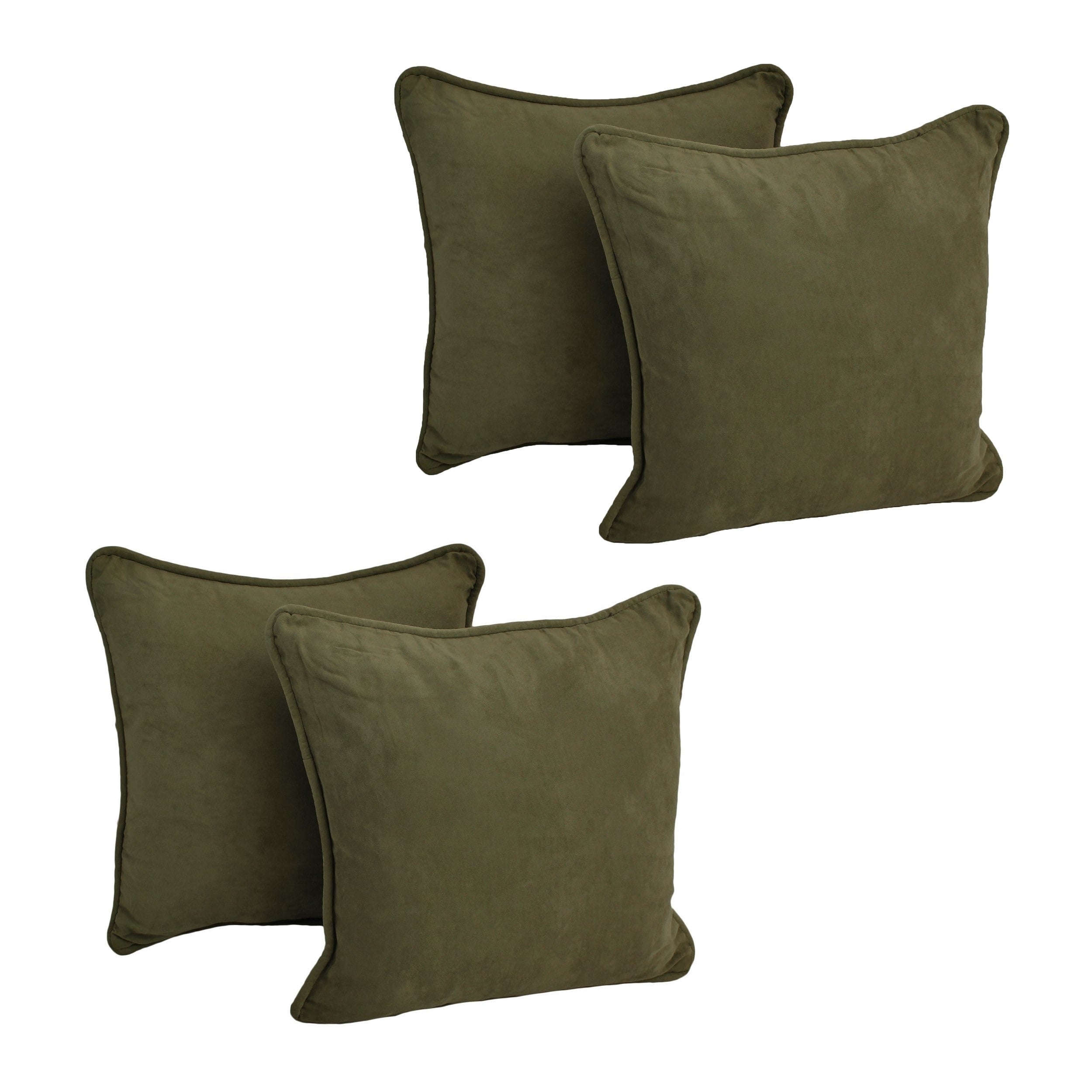 Blazing Needles 18-Inch Microsuede Throw Pillows (Set of 4)