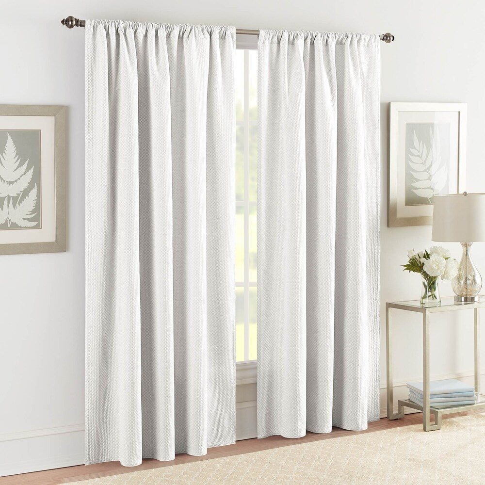 Realeza Sunset European Matelasse Curtain Panel Pair