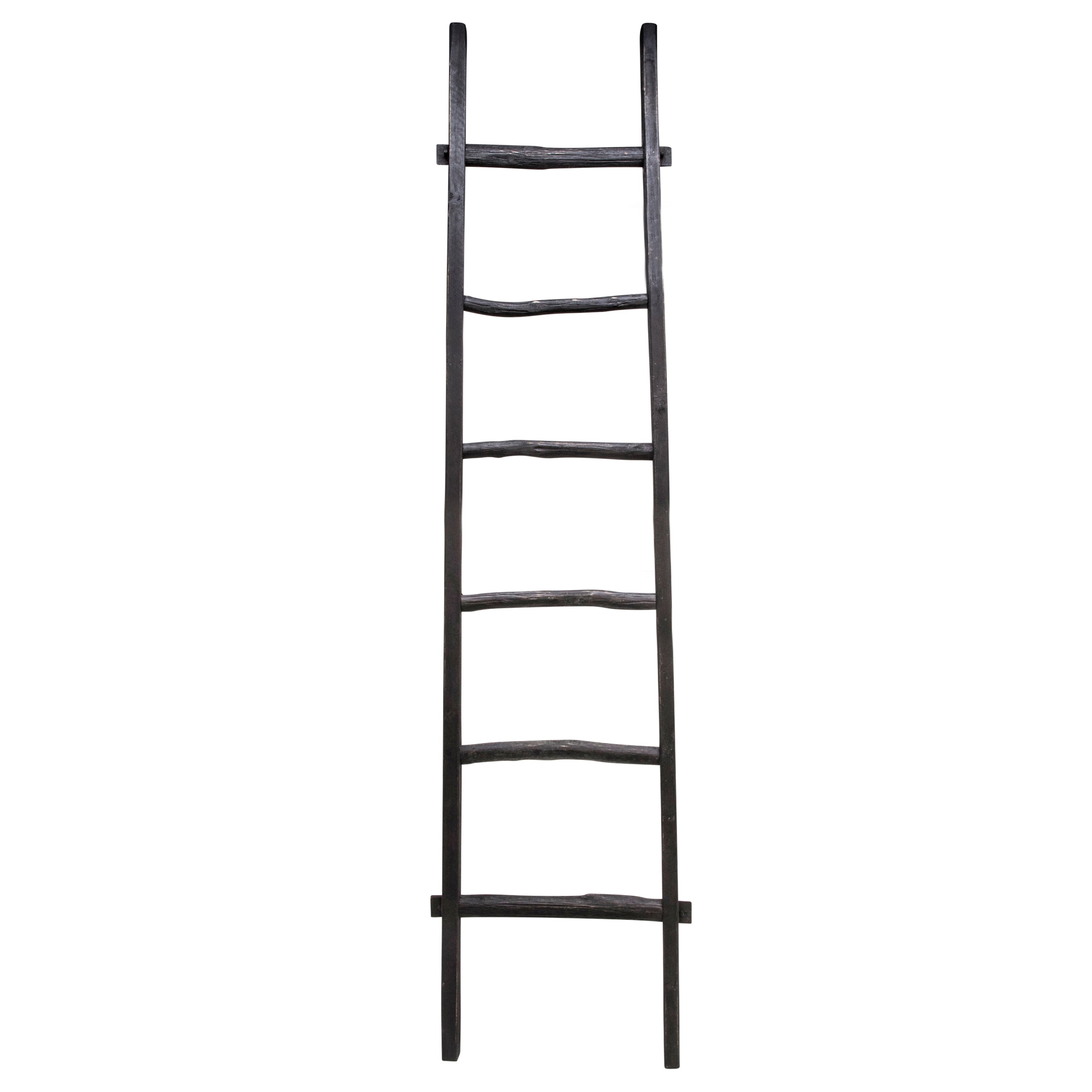 Sagebrook Home Rustic 6ft Tall Blanket Ladder, Decorative Freestanding Ladder For Storage - 19 x 2 x 76