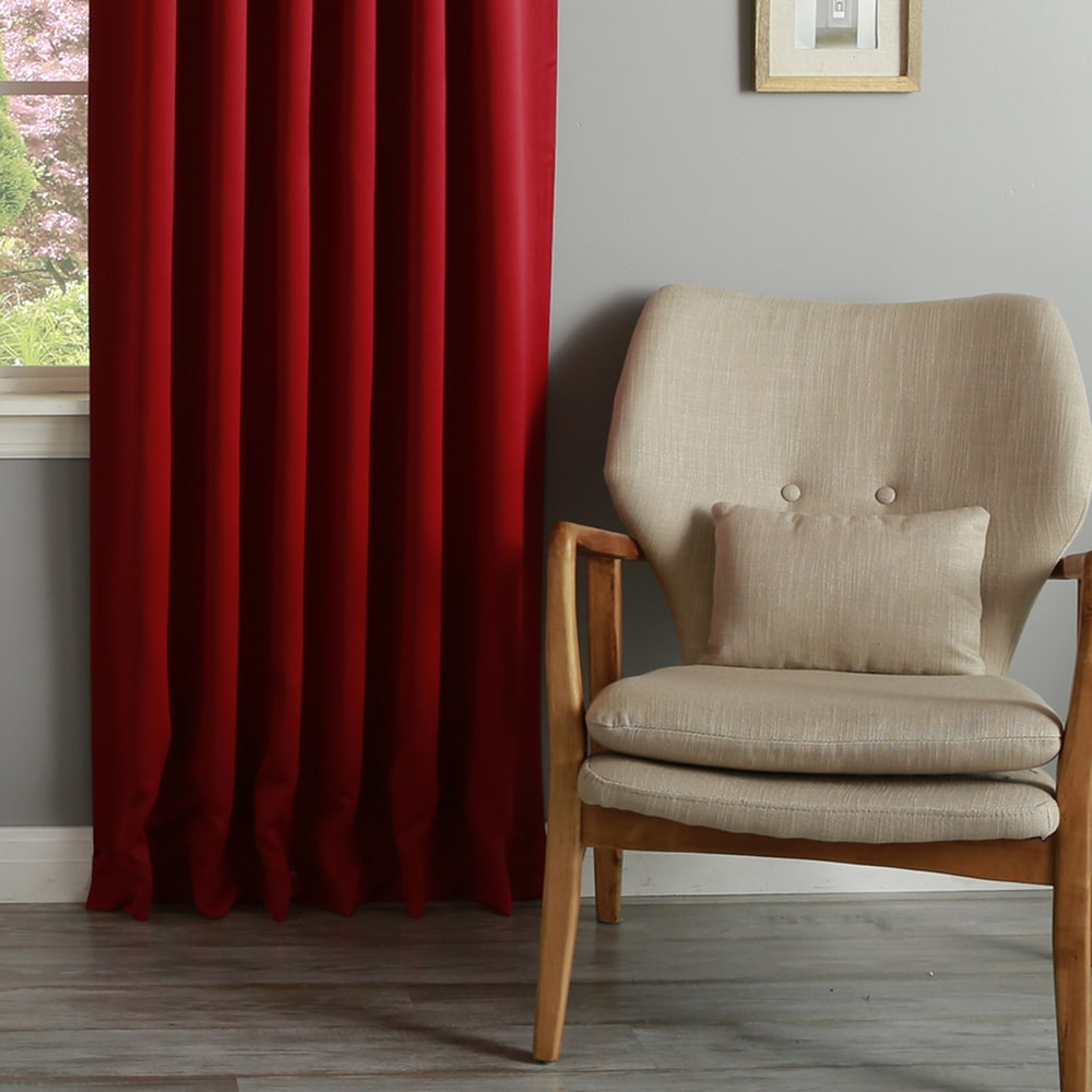 Aurora Home Solid Insulated Thermal Blackout Curtain Panel Pair - 52 x 120