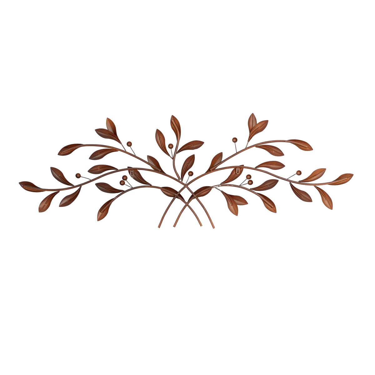 Metal Leaf Home Wall Decor - Brown - Roche River Decor