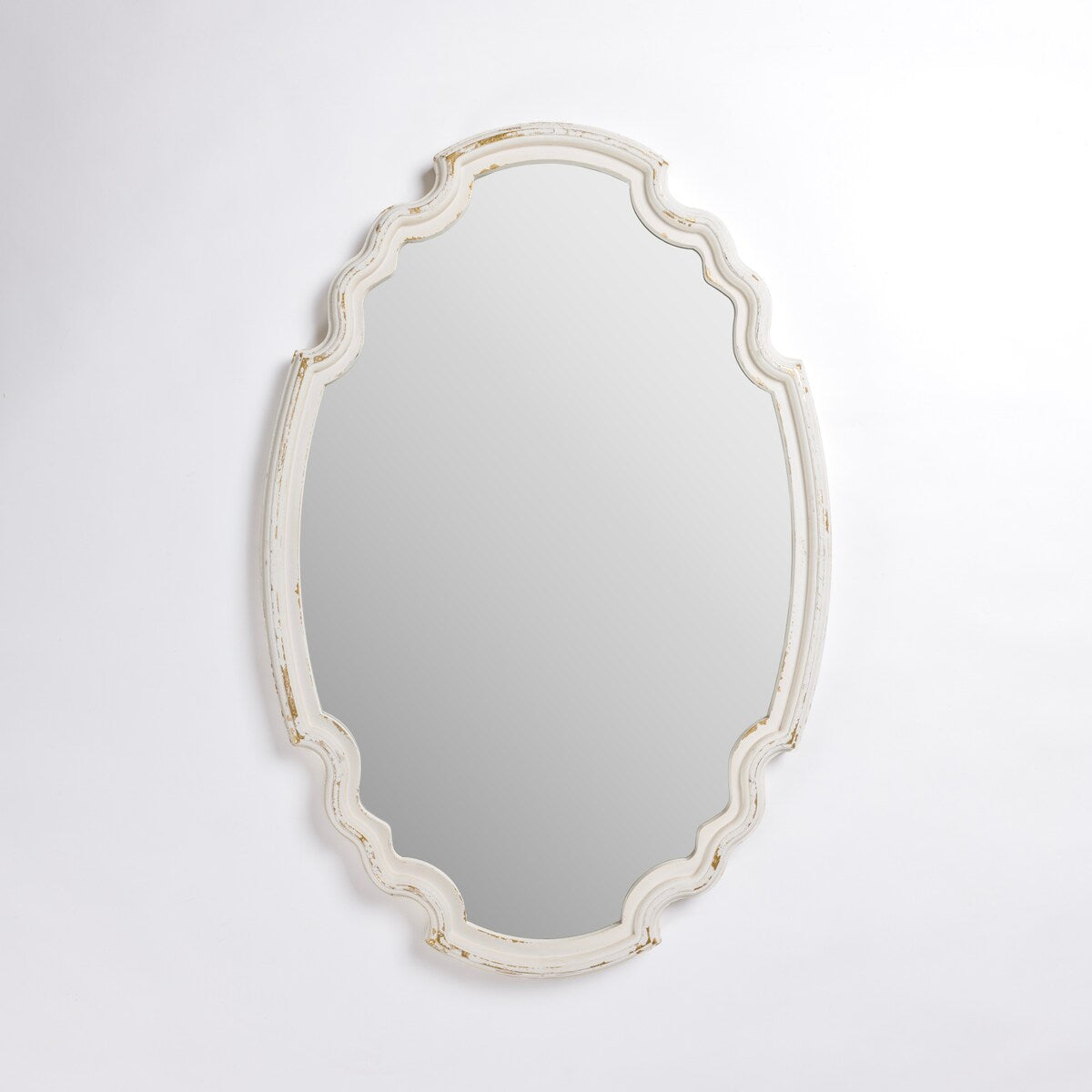 Cream and Gold Antique Oval Katie Wall Mirror