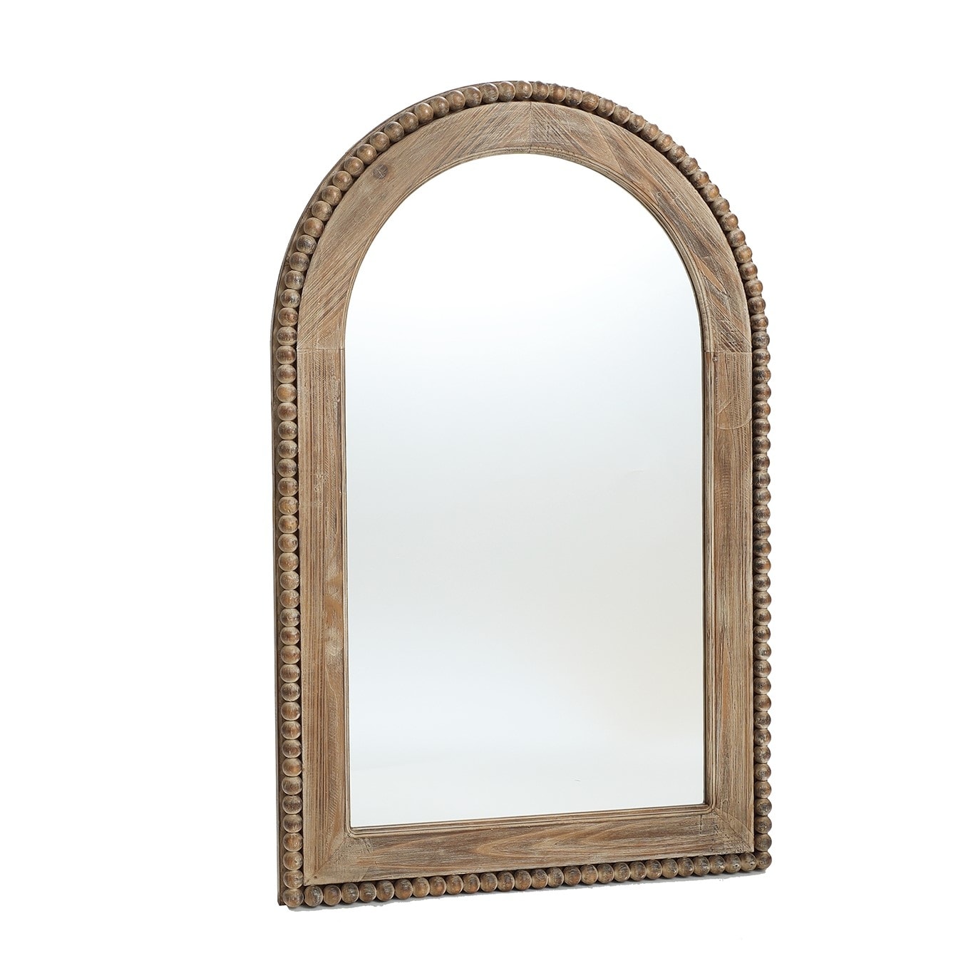 Wood Framed Arch Window Wall Mirror, Bathroom Wall Mirror - 39.25 H x 25.87 W x 1.5 D