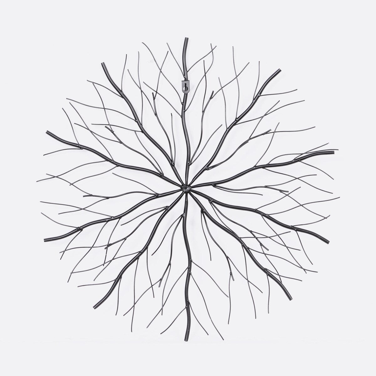 Metal Starburst Home Wall Decor with Branch Inspired Design - Set of 3 Black - Roche River Decor