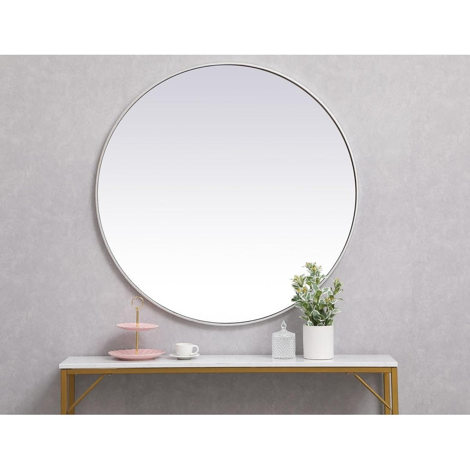 Carson Carrington Labbemala Metal Frame Round Mirror