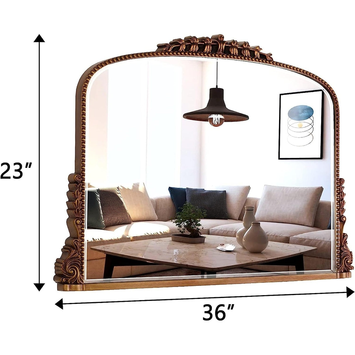 Arch Wall Mirror Baroque Accent Mirrors - 36×23