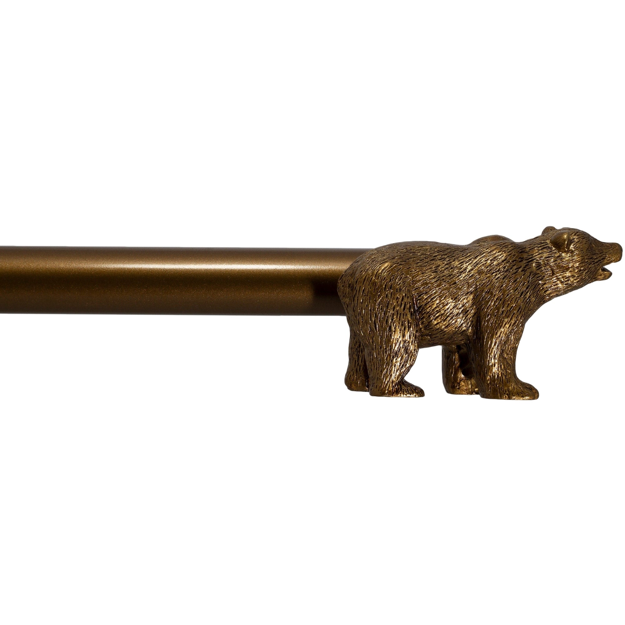 Farmhouse Bear 3/4 Curtain Rod Adjustable Designer Window Treatment Set