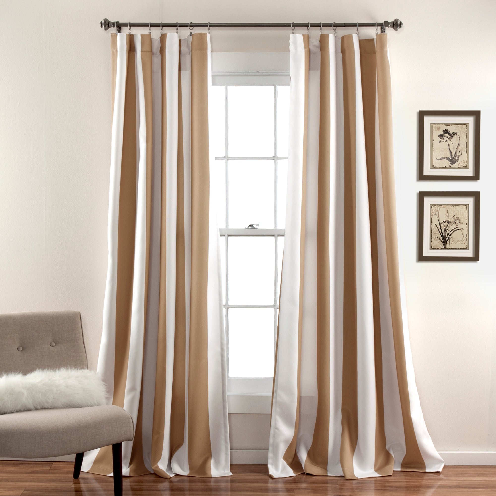 Lush Decor Wilbur Blackout Window Curtain Panel Pair