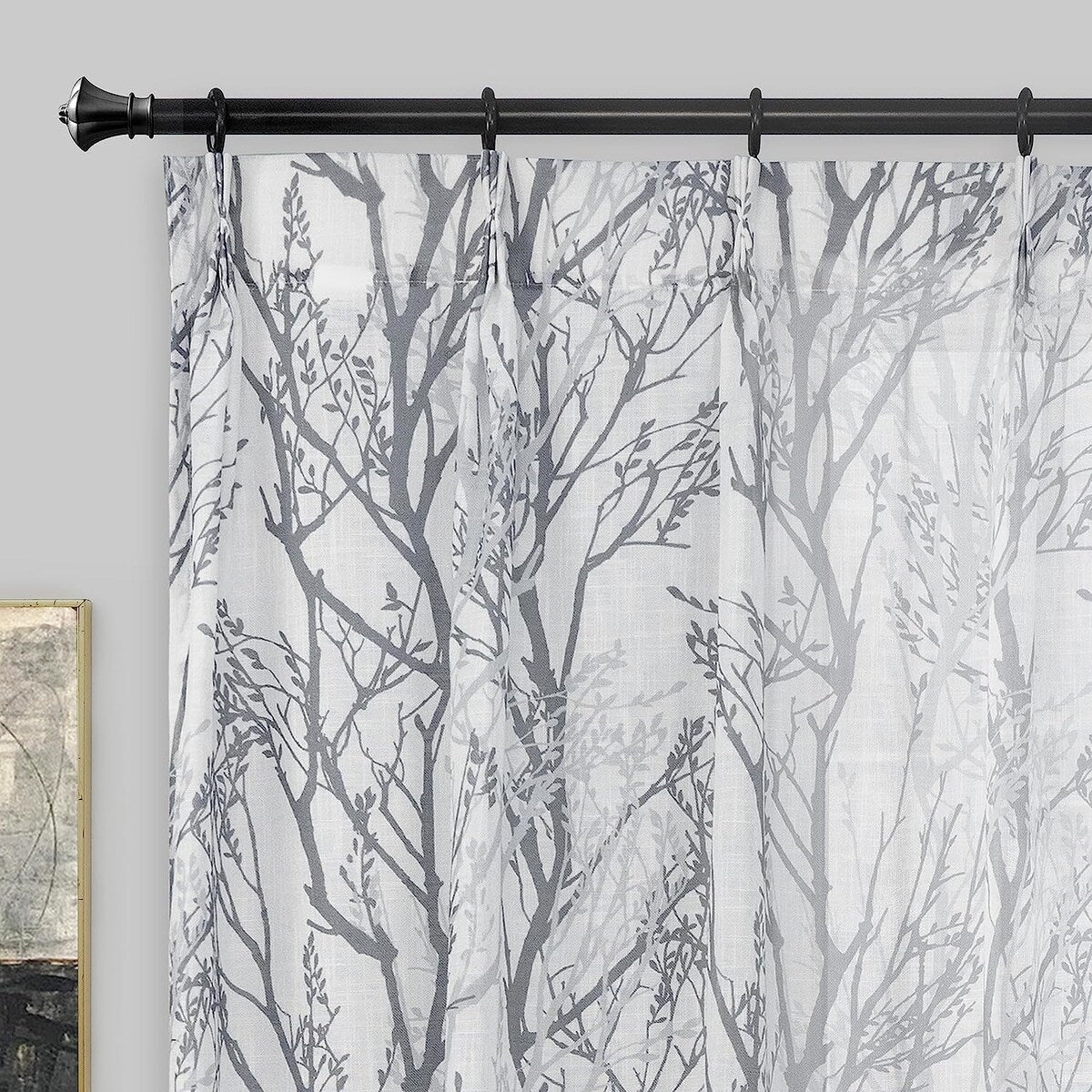 Tree Branch Grommet Window Curtain Panel