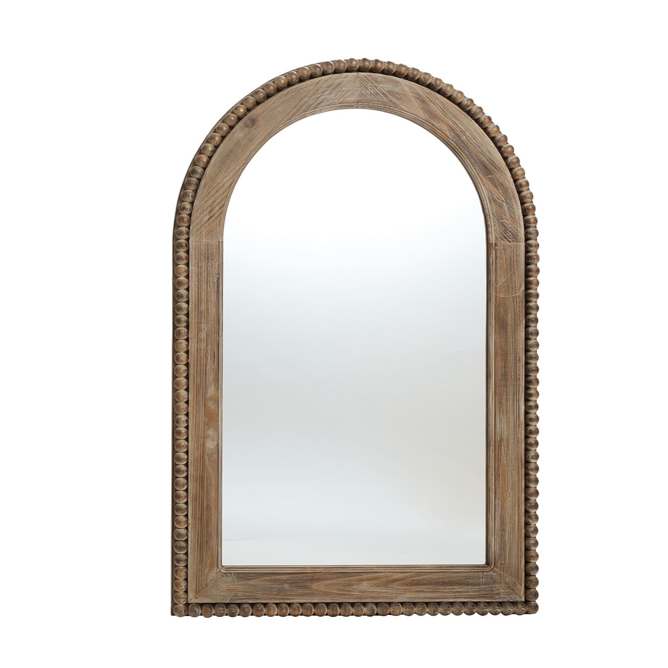 Wood Framed Arch Window Wall Mirror, Bathroom Wall Mirror - 39.25 H x 25.87 W x 1.5 D