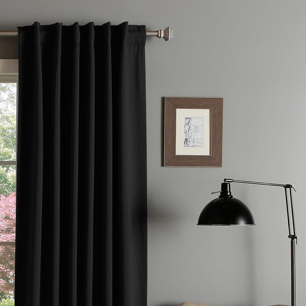 Aurora Home Solid Insulated Thermal Blackout Curtain Panel Pair - 52 x 120