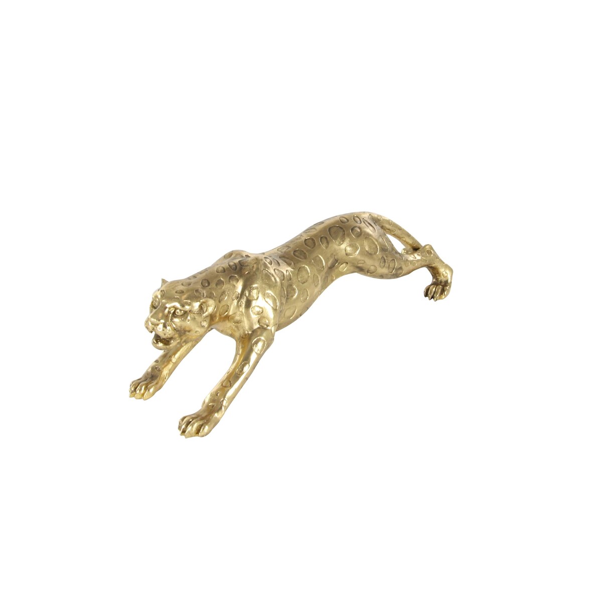 Polystone Leopard Decorative Sculpture - Gold - Roche River Decor