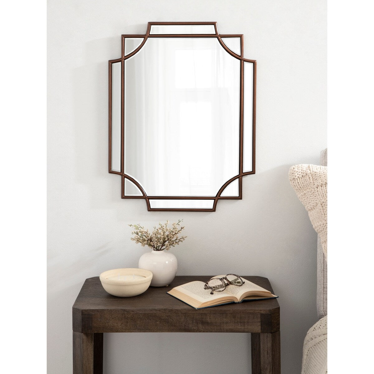 Kate and Laurel Minuette Traditional Decorative Framed Wall Mirror