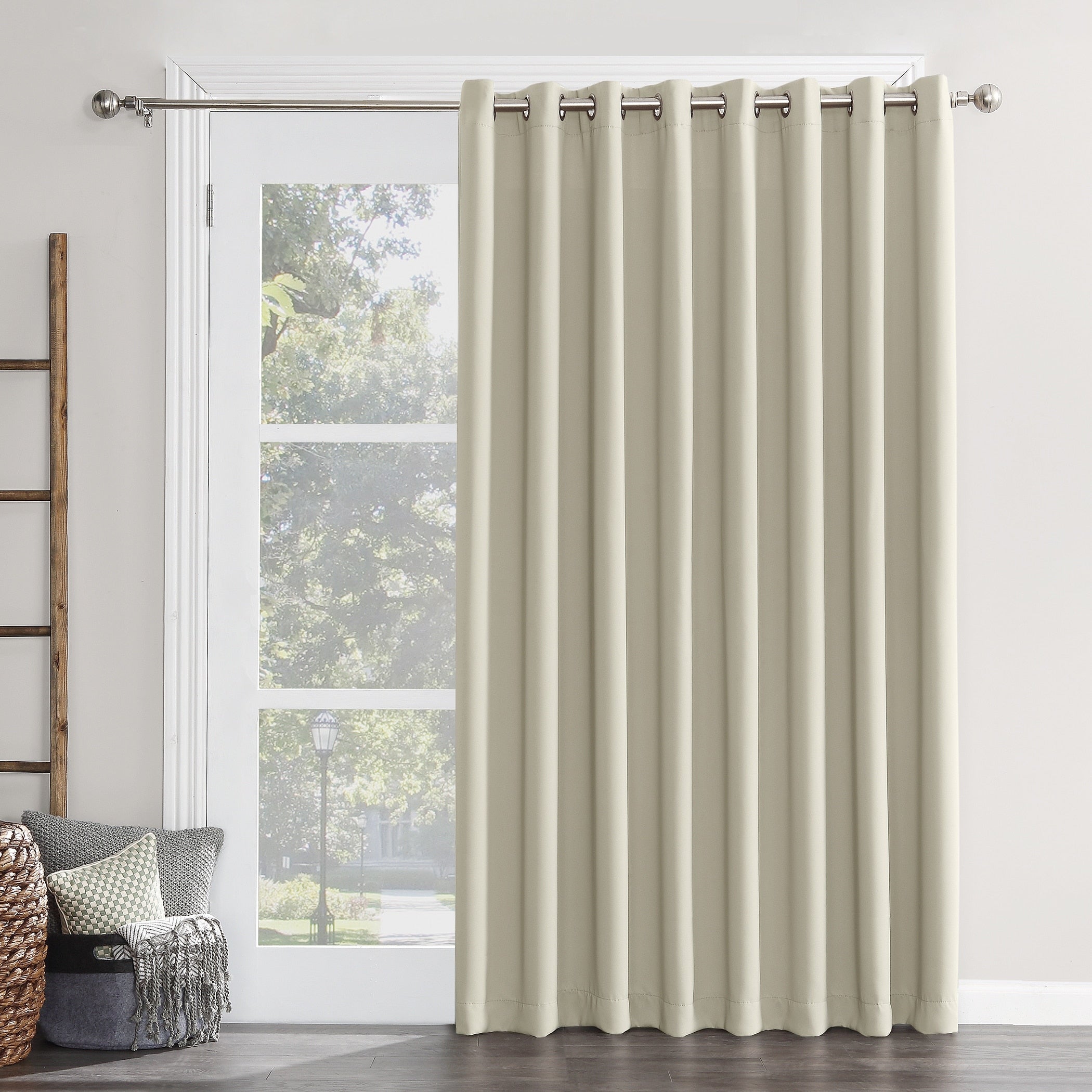 Sun Zero Hayden Patio Extra-Wide Blackout Grommet Sliding Patio Door Curtain Panel, Single Panel