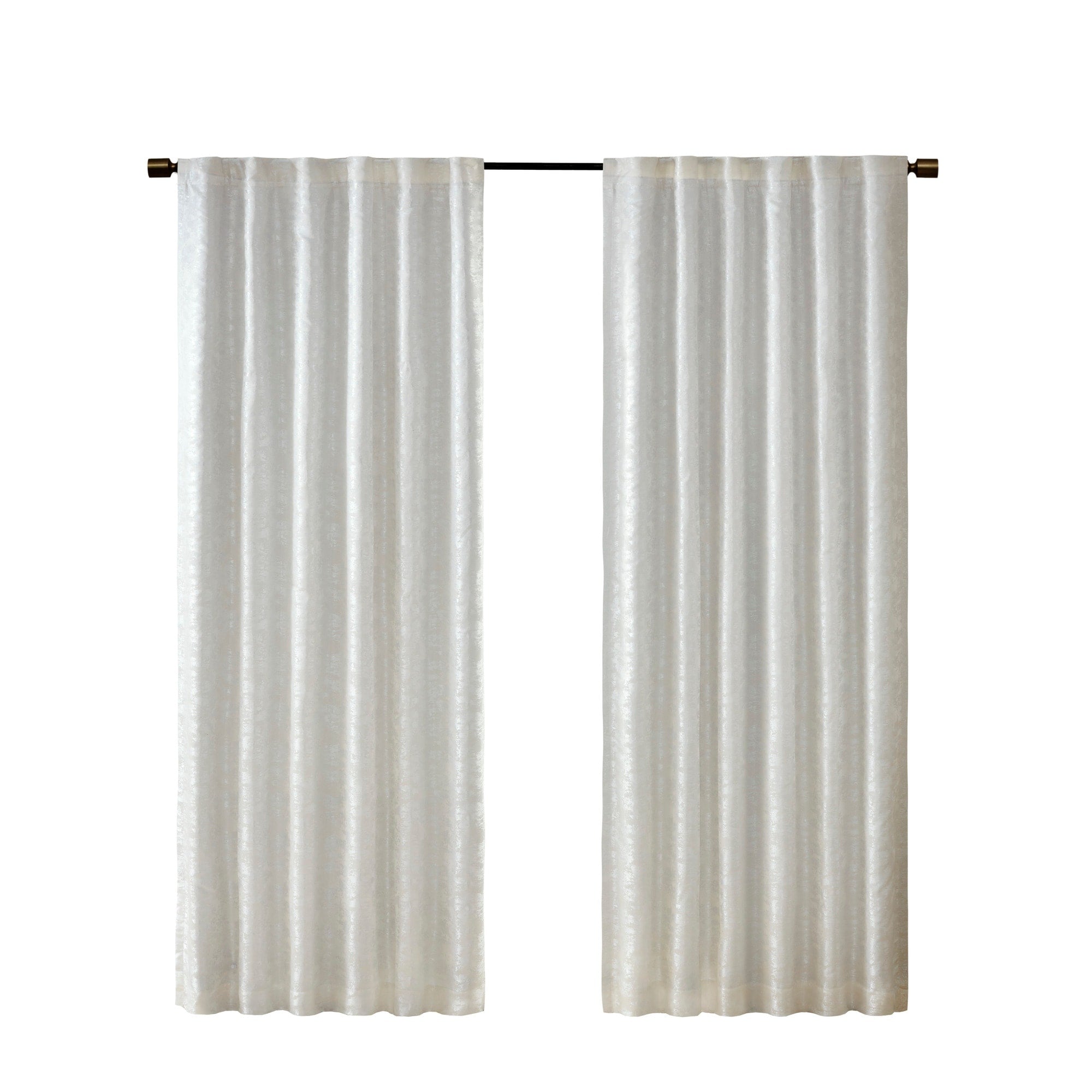 SunSmart Odessa Marble Jacquard Lined Total Blackout Rod Pocket/Back Tab Curtain Panel