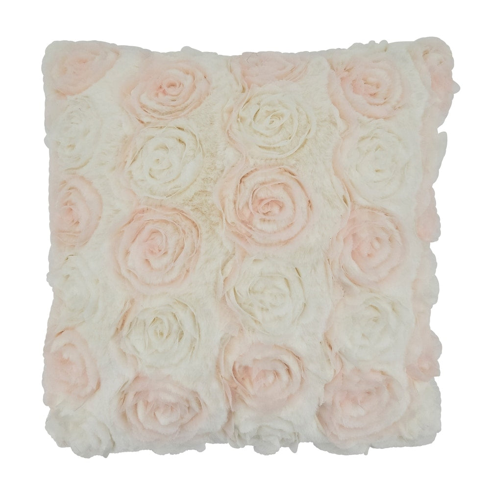 Throw Pillow With Rose Wedding Cake Design