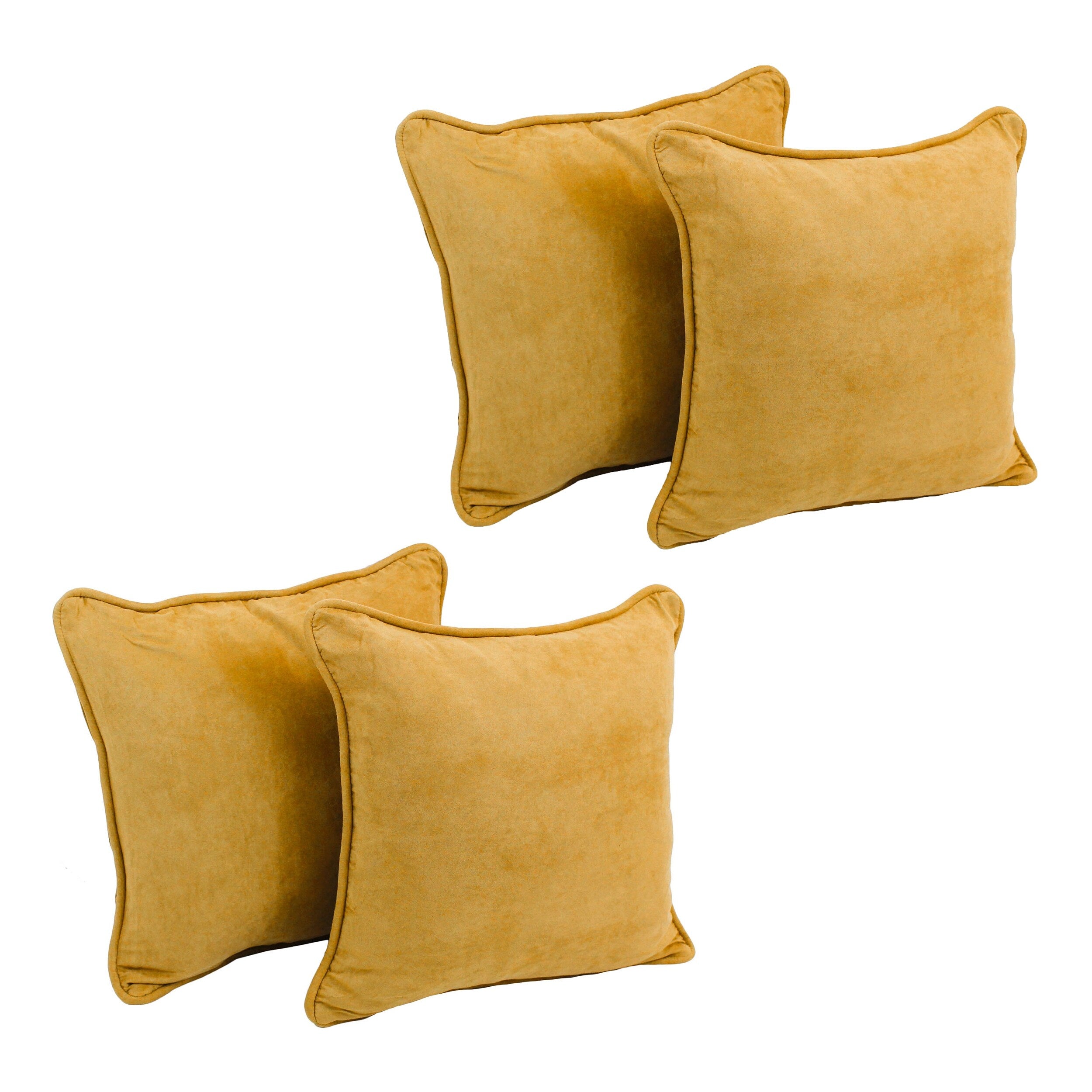 Blazing Needles 18-Inch Microsuede Throw Pillows (Set of 4)