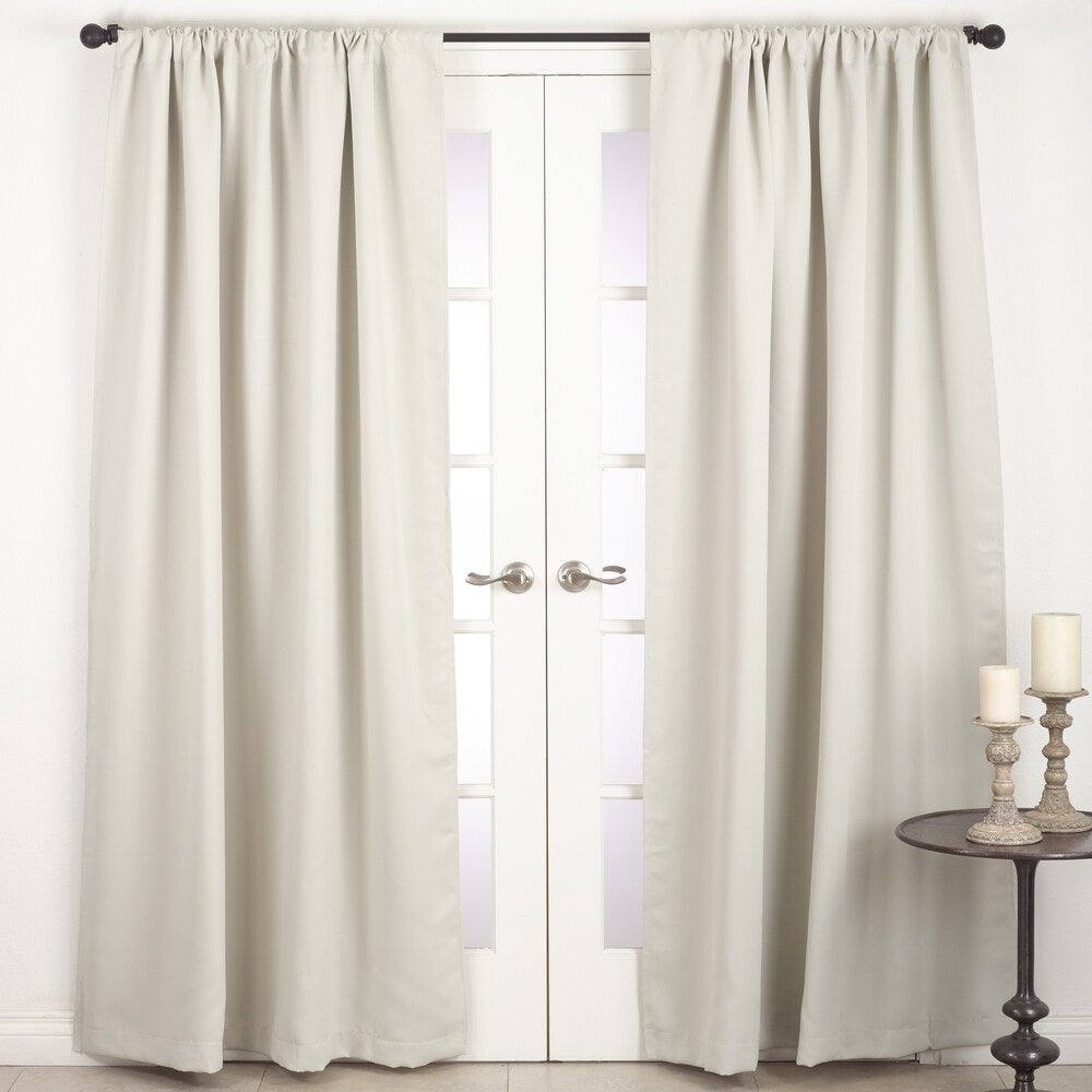 Solid Rod Pocket Blackout Window Curtain Panel