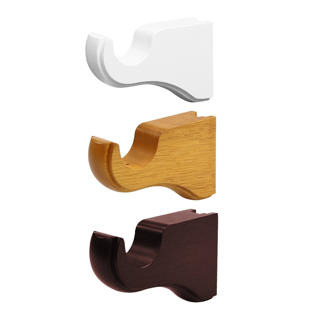 Mix & Match Wood Single / Double Curtain Rod Bracket