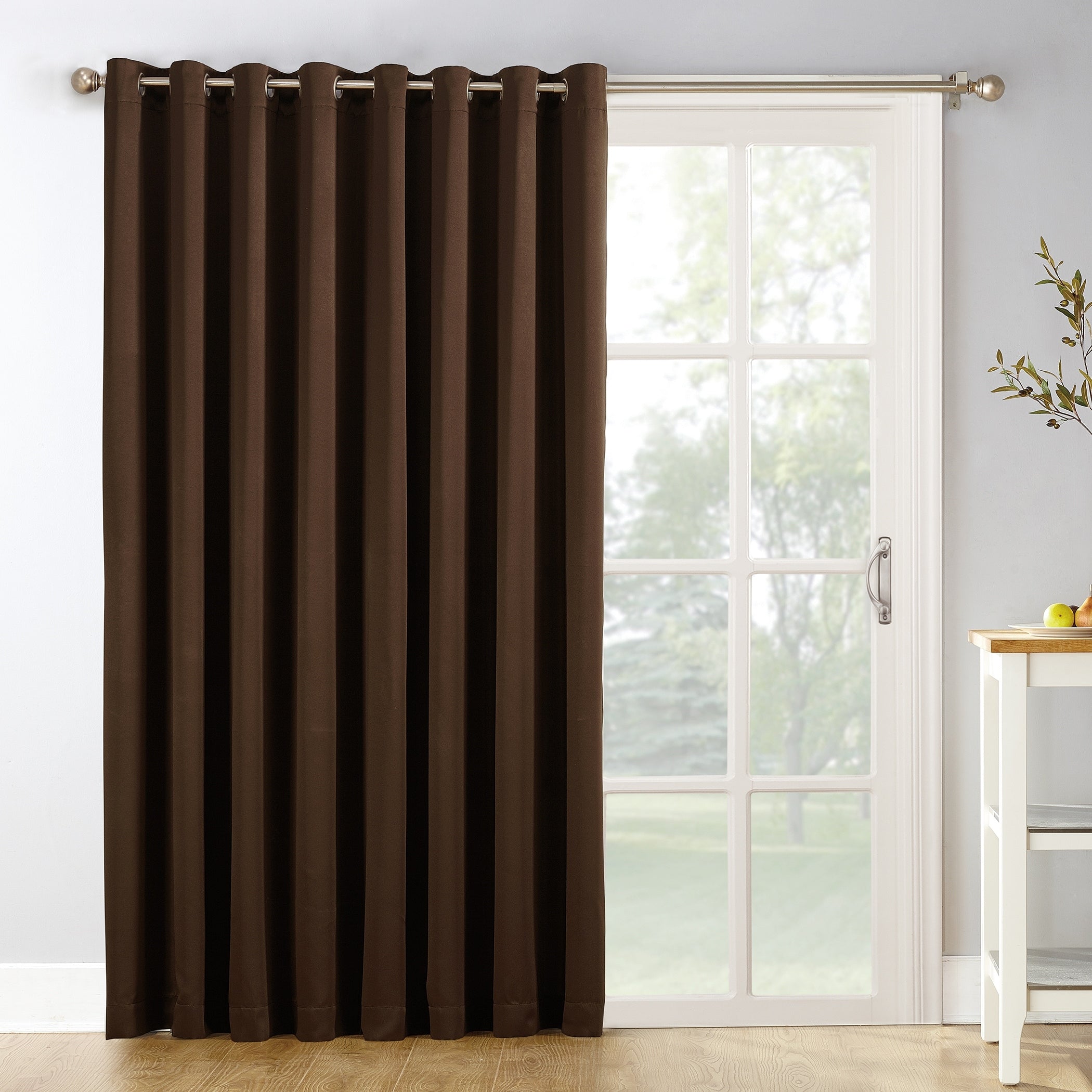 Sun Zero Hayden Patio Extra-Wide Blackout Grommet Sliding Patio Door Curtain Panel, Single Panel