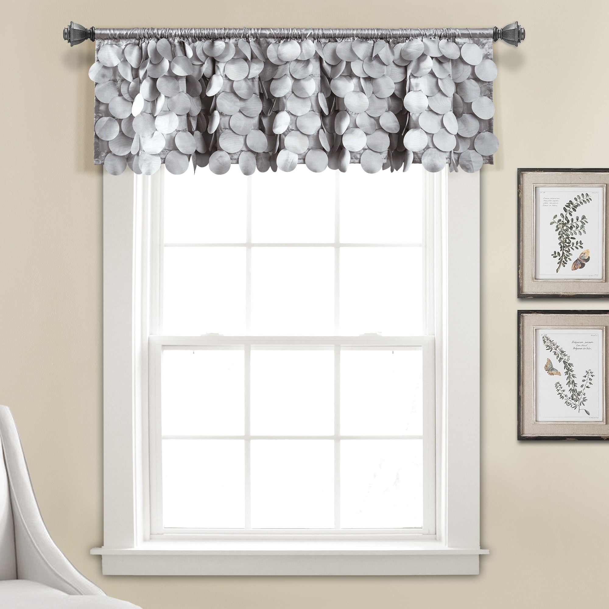 Lush Decor Gigi Delicate Textured Window Valance