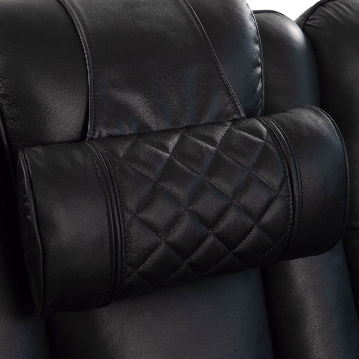 Octane Seating Recliner Pillow - Diamond Stitch - Black Bonded