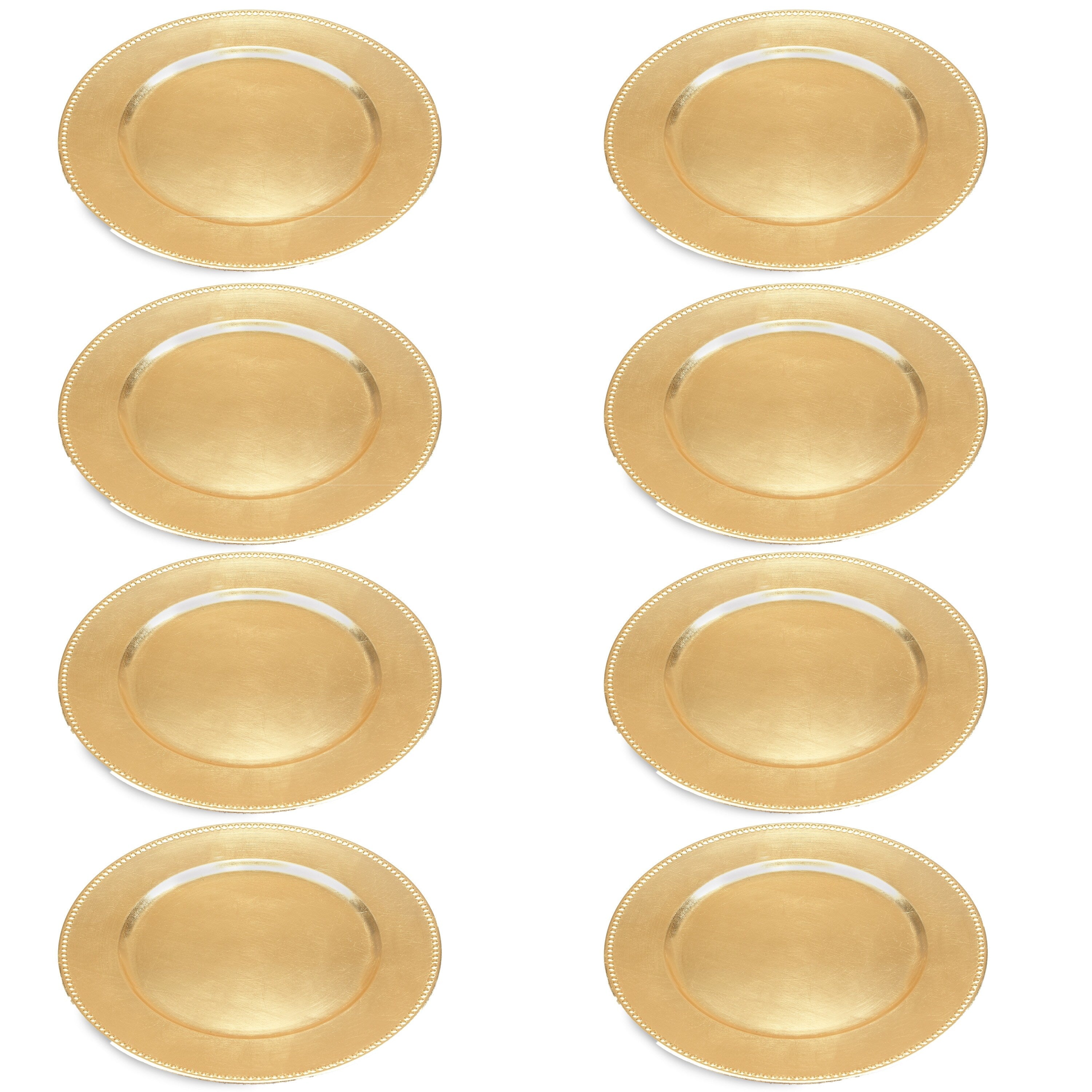 Gold Melamine Plastic Charger (Set of 8)