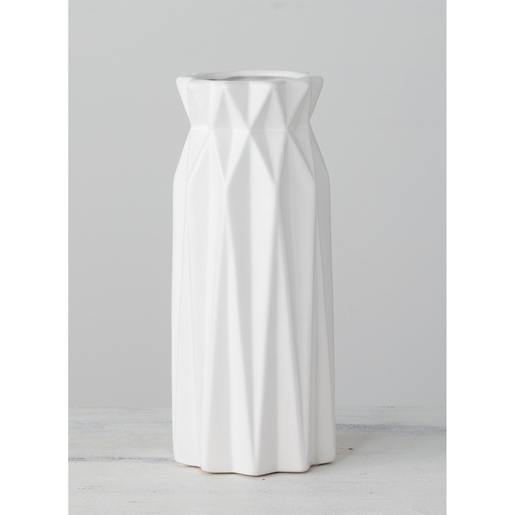 Sullivans Origami Vase 9.25H White - 4L x 4W x 9.25H