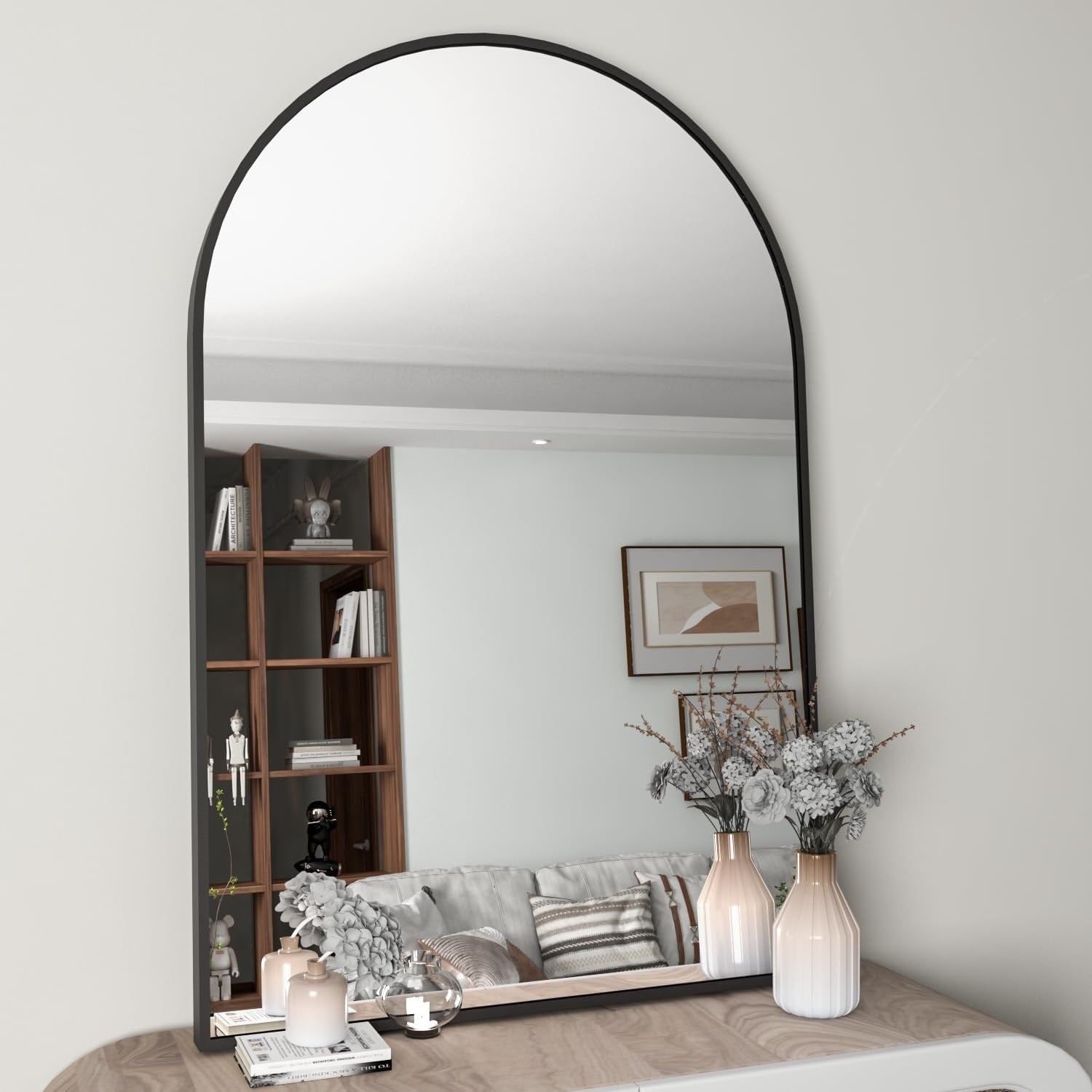 Modern Arch Bathroom Wall Mounted Vanity Mirror - 24x36