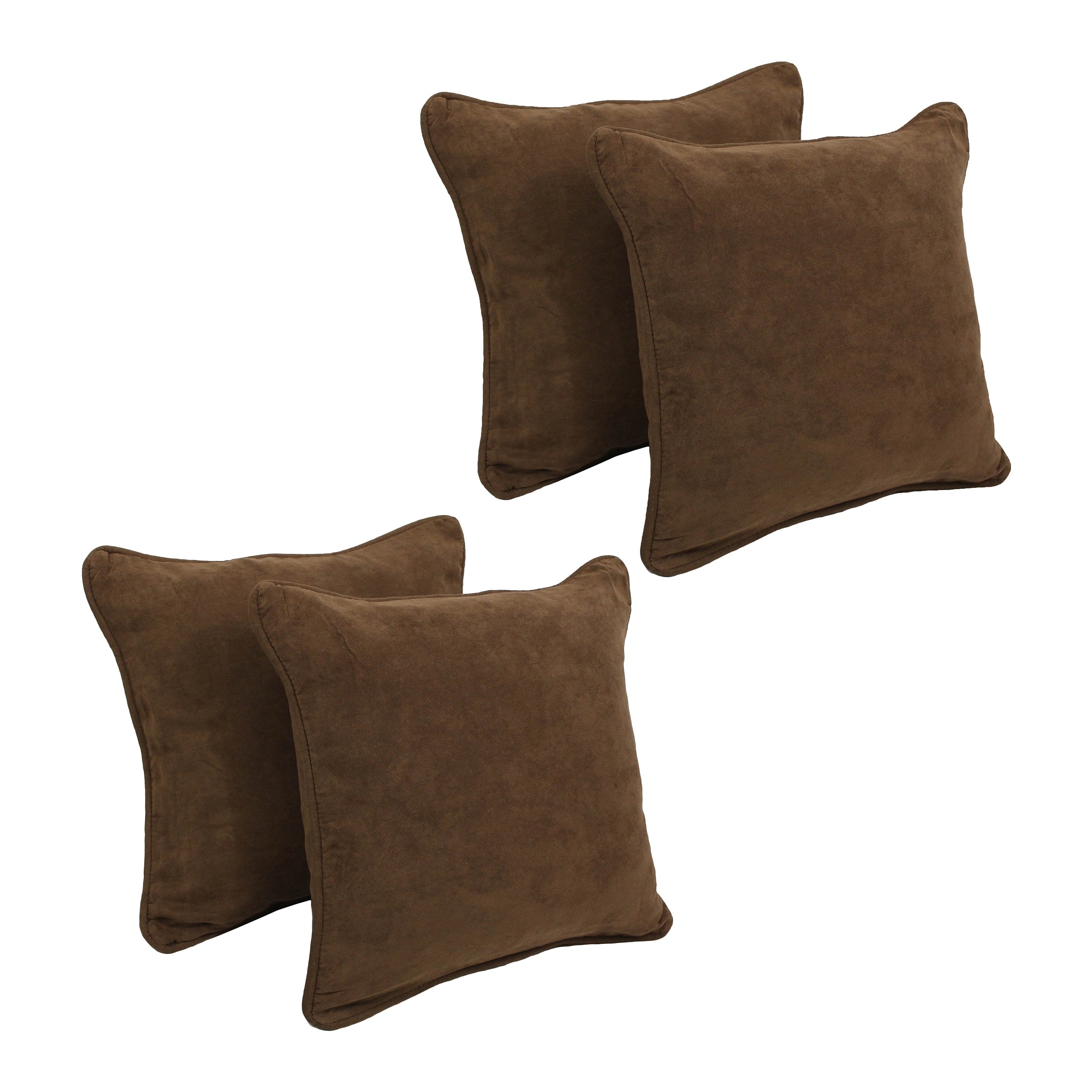 Blazing Needles 18-Inch Microsuede Throw Pillows (Set of 4)