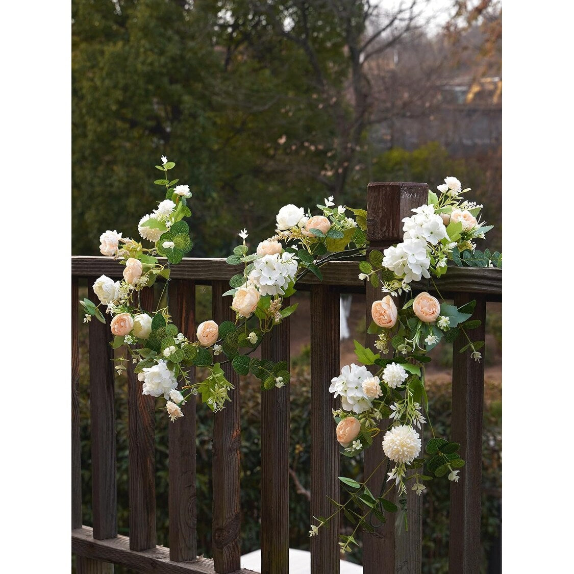 5.9Ft Eucalyptus Garland, Artificial Fake Flower Greenery Garland