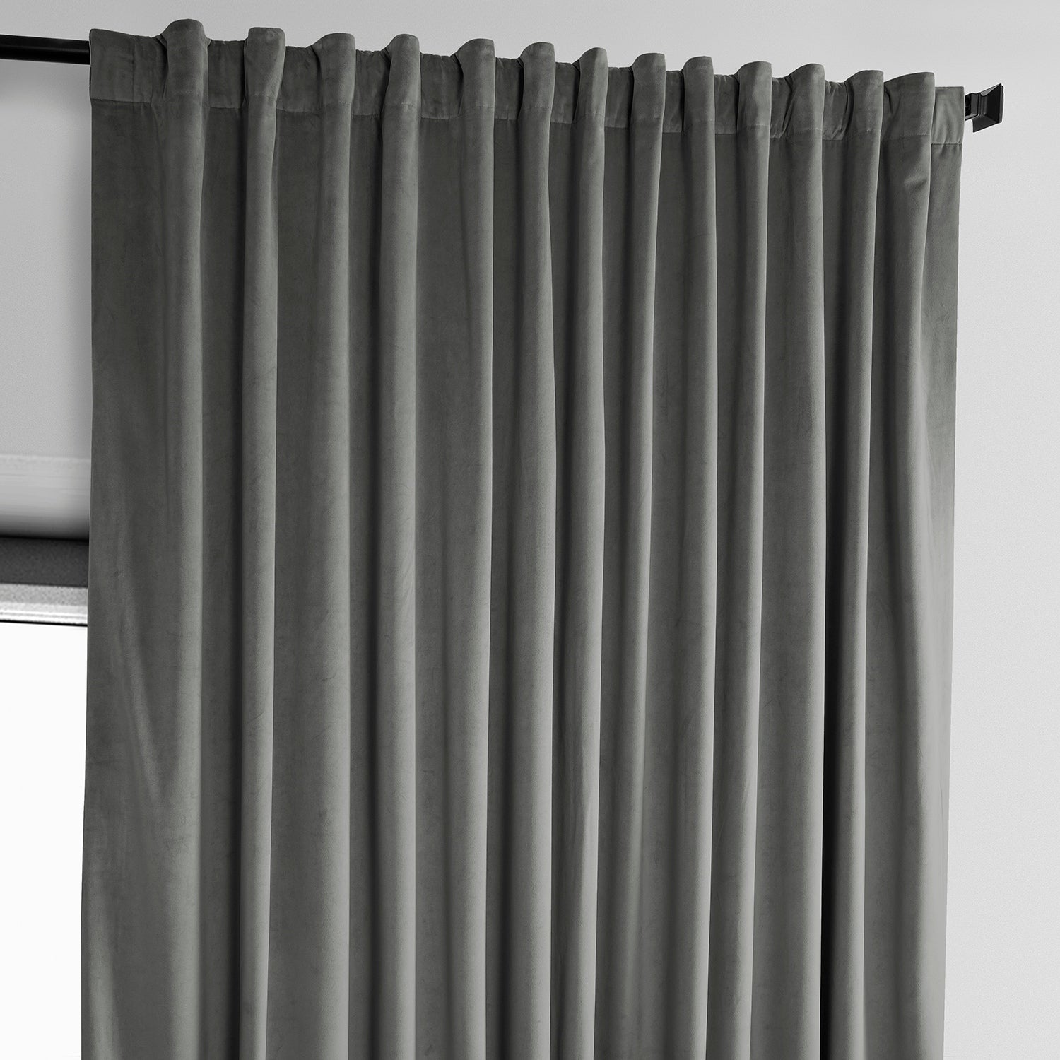 Exclusive Fabrics Extra Wide Heritage Plush Velvet Room Darkening Curtain (1 Panel)