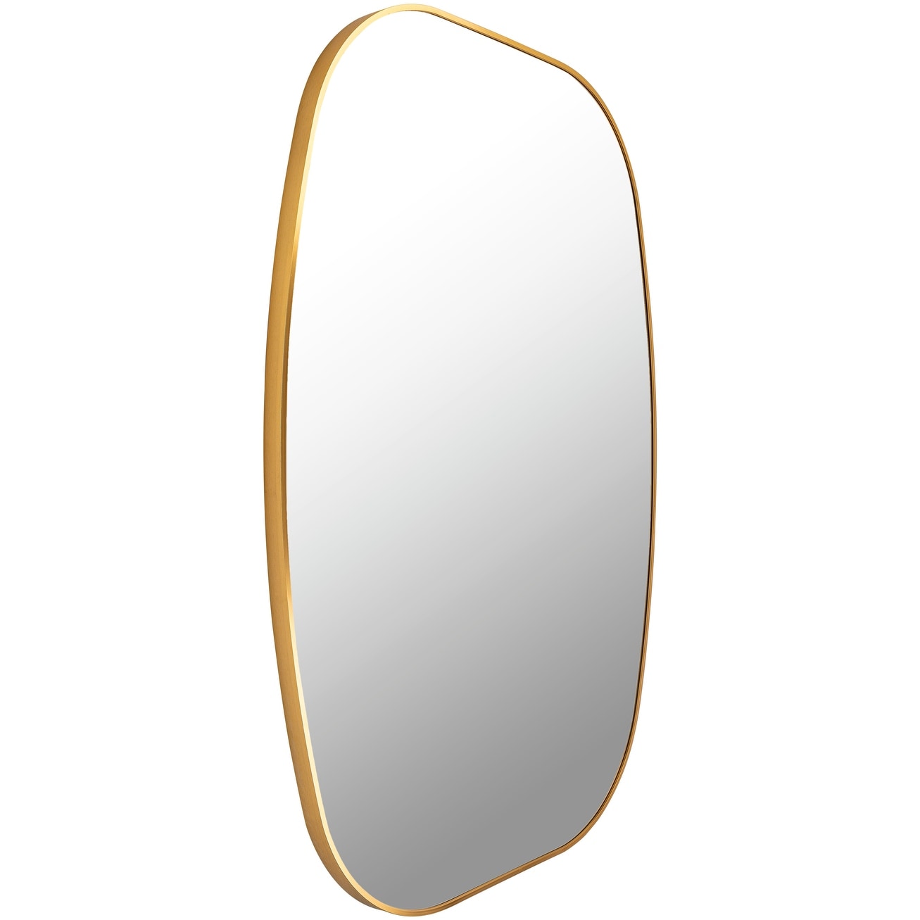 Livabliss Aranya Modern Aluminum Squared Oval Accent Mirror