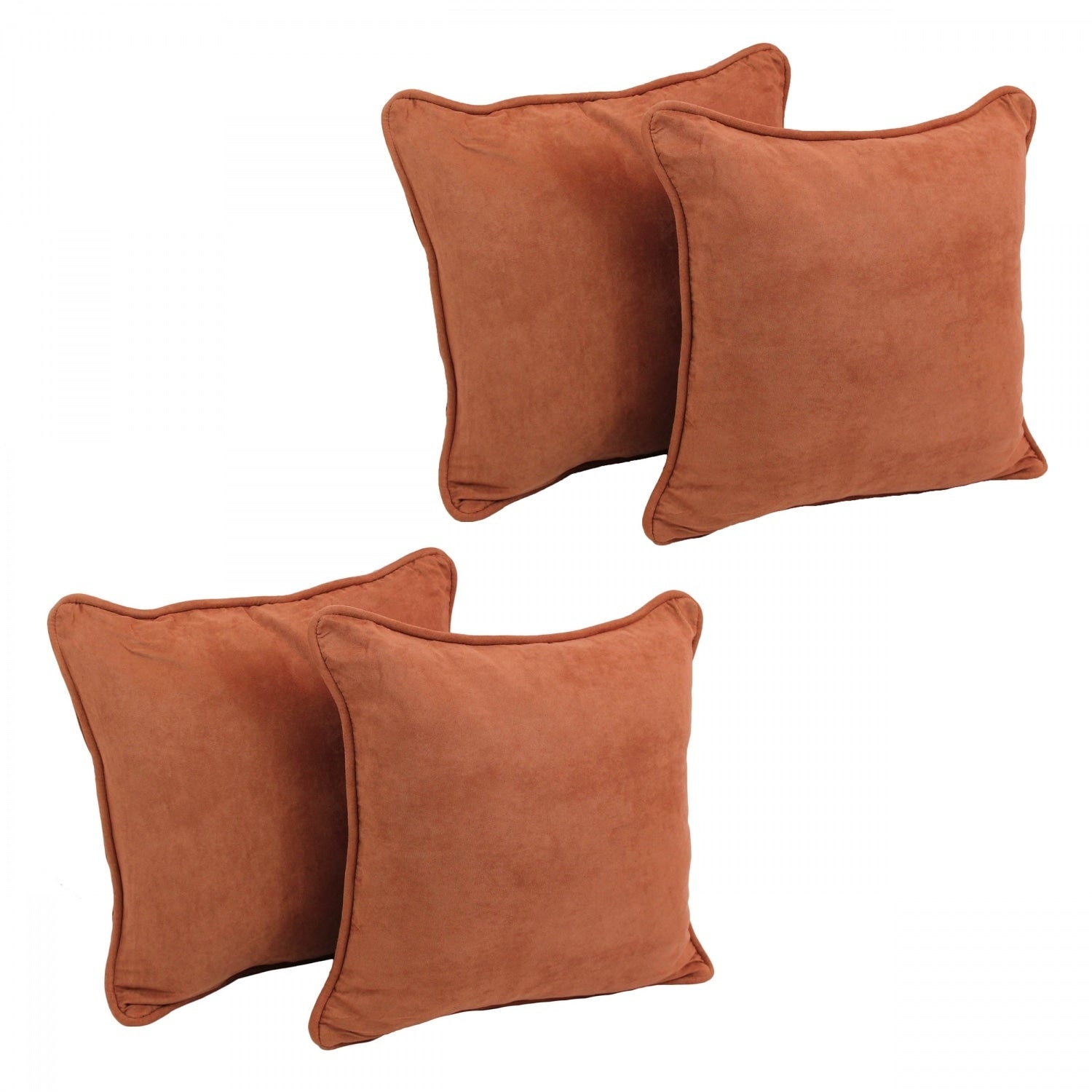 Blazing Needles 18-Inch Microsuede Throw Pillows (Set of 4)