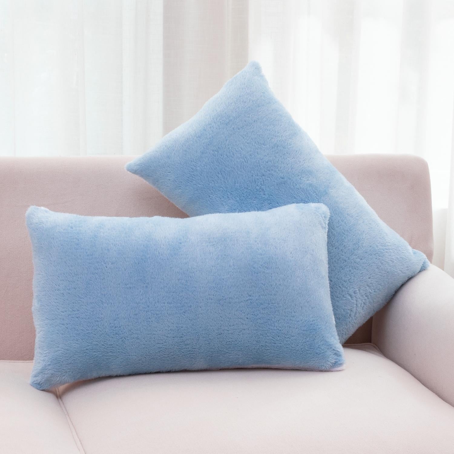 Cheer Collection Set of 2 Ultra Soft and Fluffy Throw Pillow