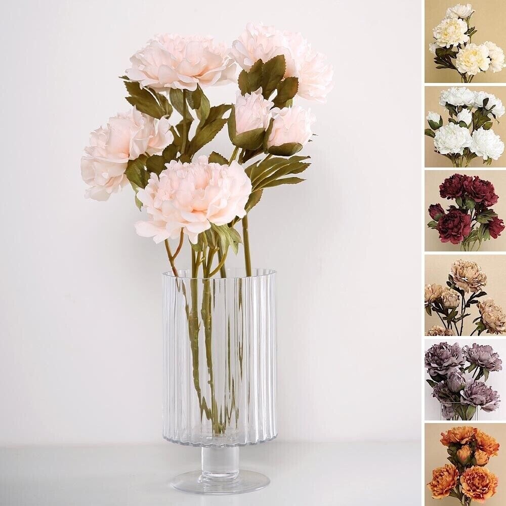 2 Pcs 29 Inch Silk Peony Artificial Flower Stems