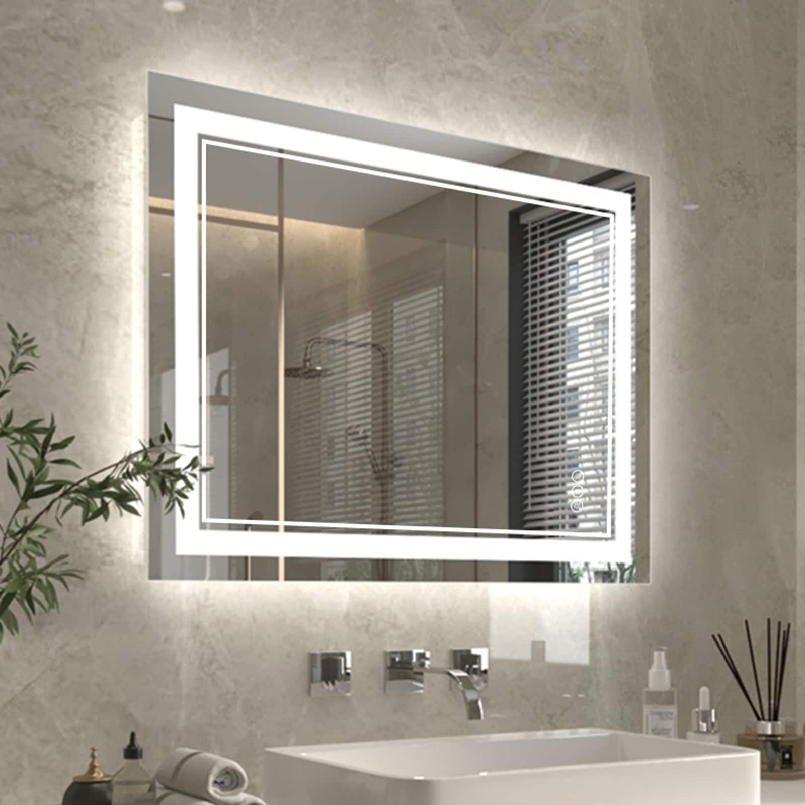 ExBrite Anti-Fog LED Bathroom Mirror with Endless Dimming