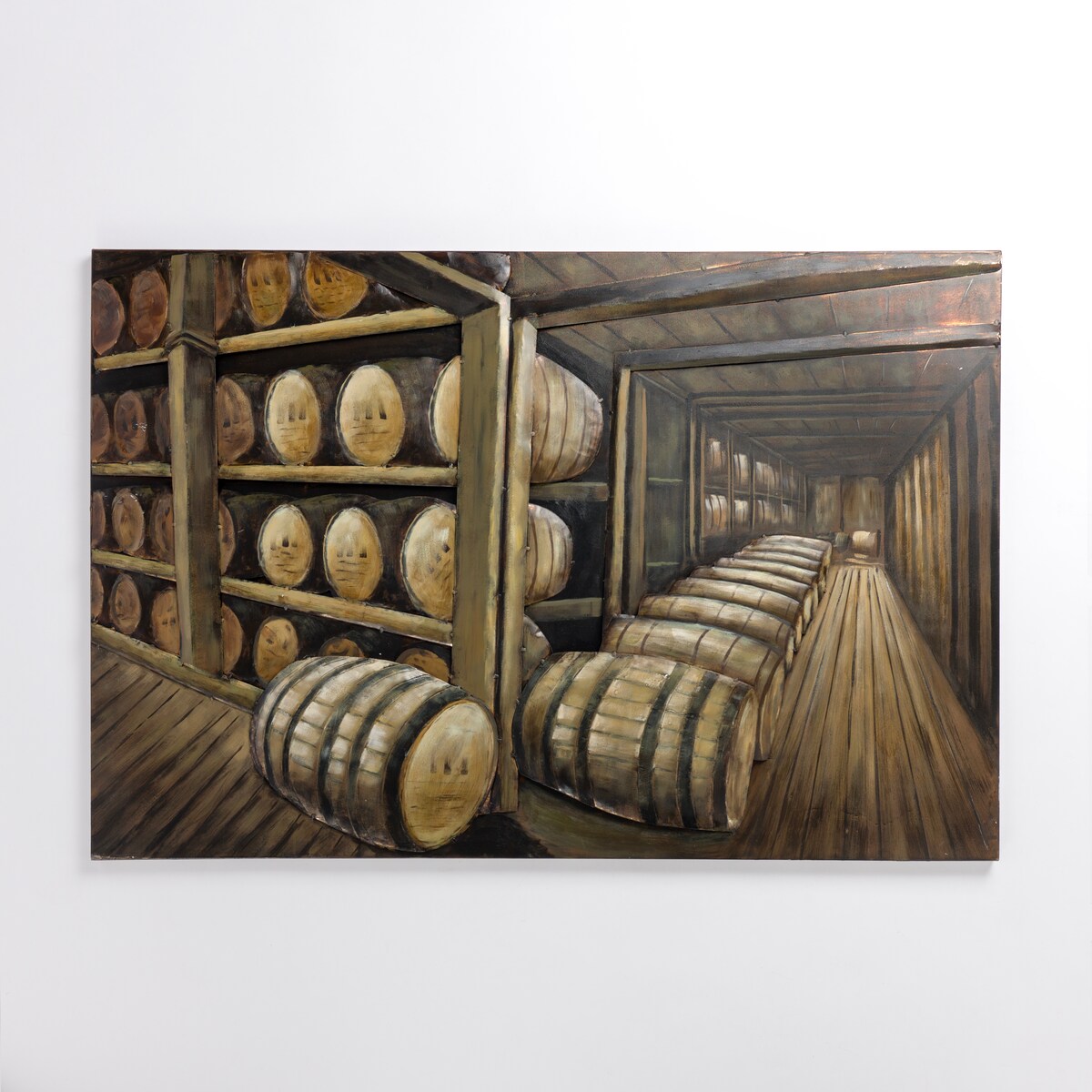 Bourbon Barrels Metal Wall Plaque