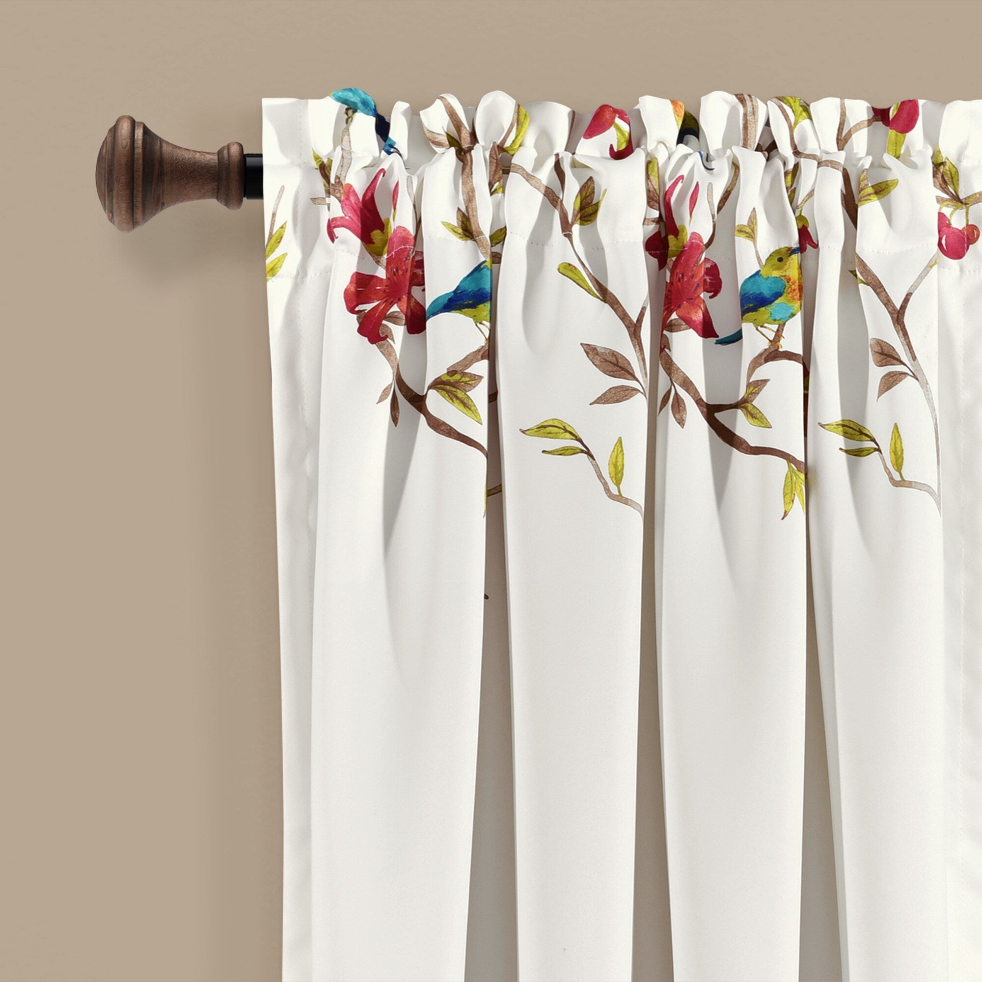 Lush Decor Neela Botanical Bird Curtain Panel Pair