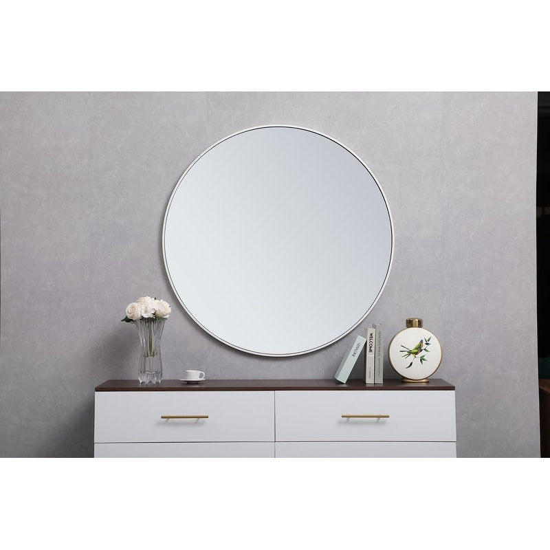 Carson Carrington Labbemala Metal Frame Round Mirror