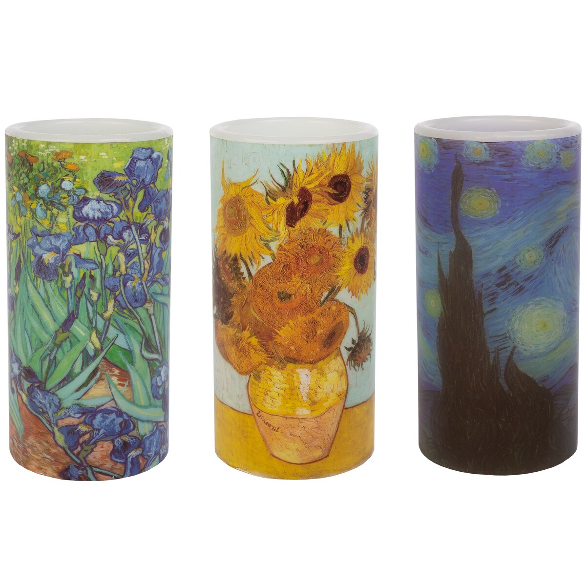 Lavish Home 3-Pack Van Gogh Collection LED Candles - 3-pieces