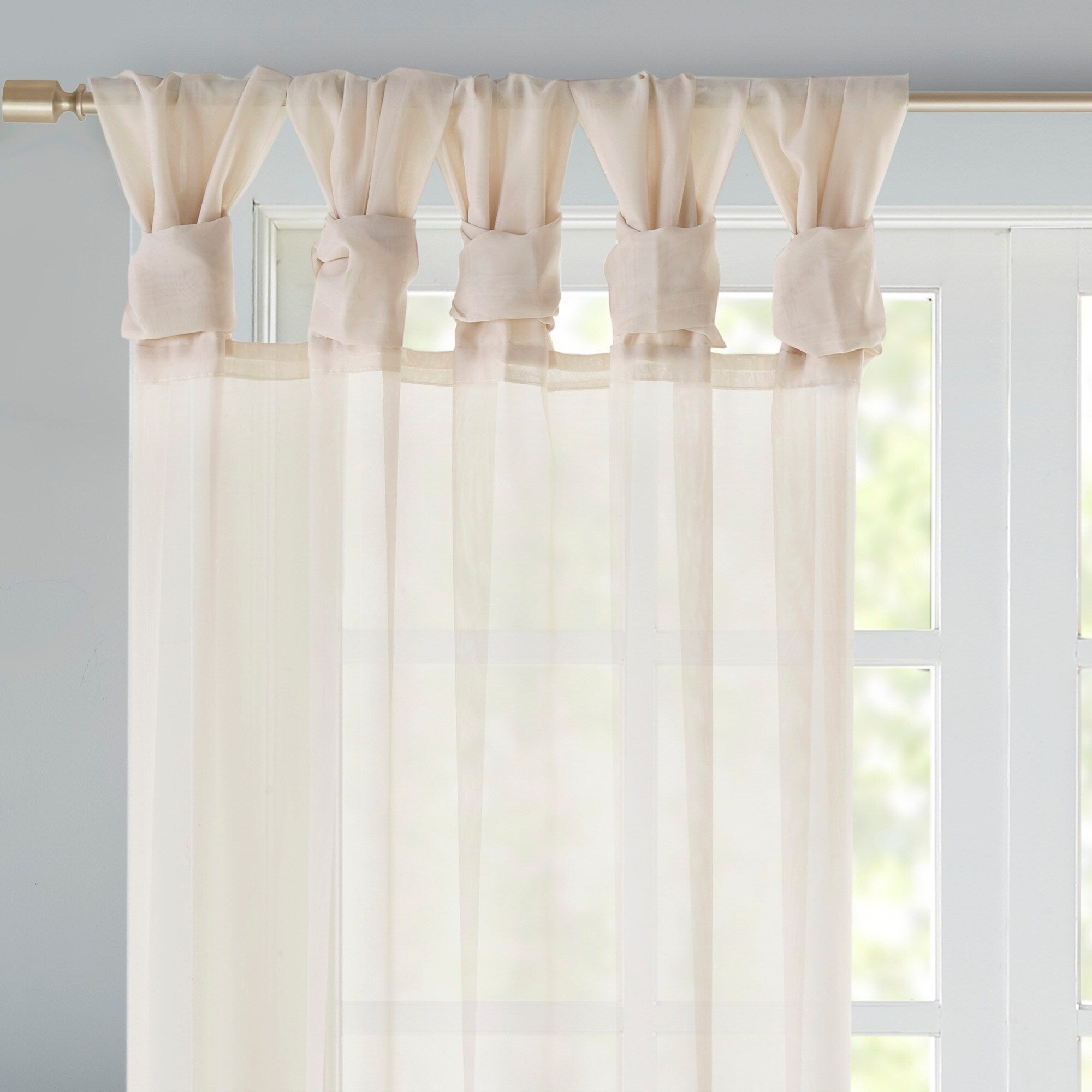 Madison Park Elowen Twisted Tab Voile Sheer Window Curtain Pair