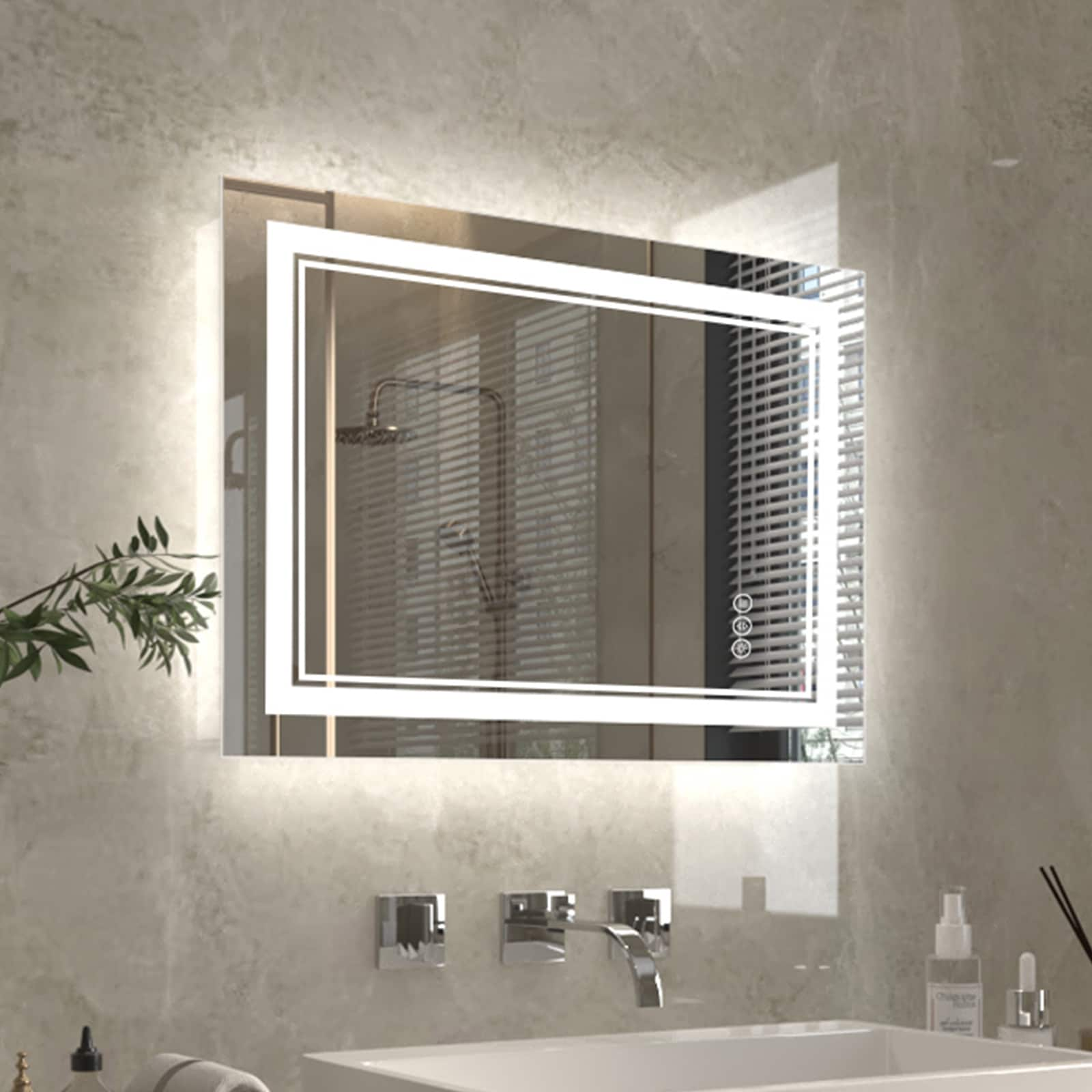 ExBrite Anti-Fog LED Bathroom Mirror with Endless Dimming