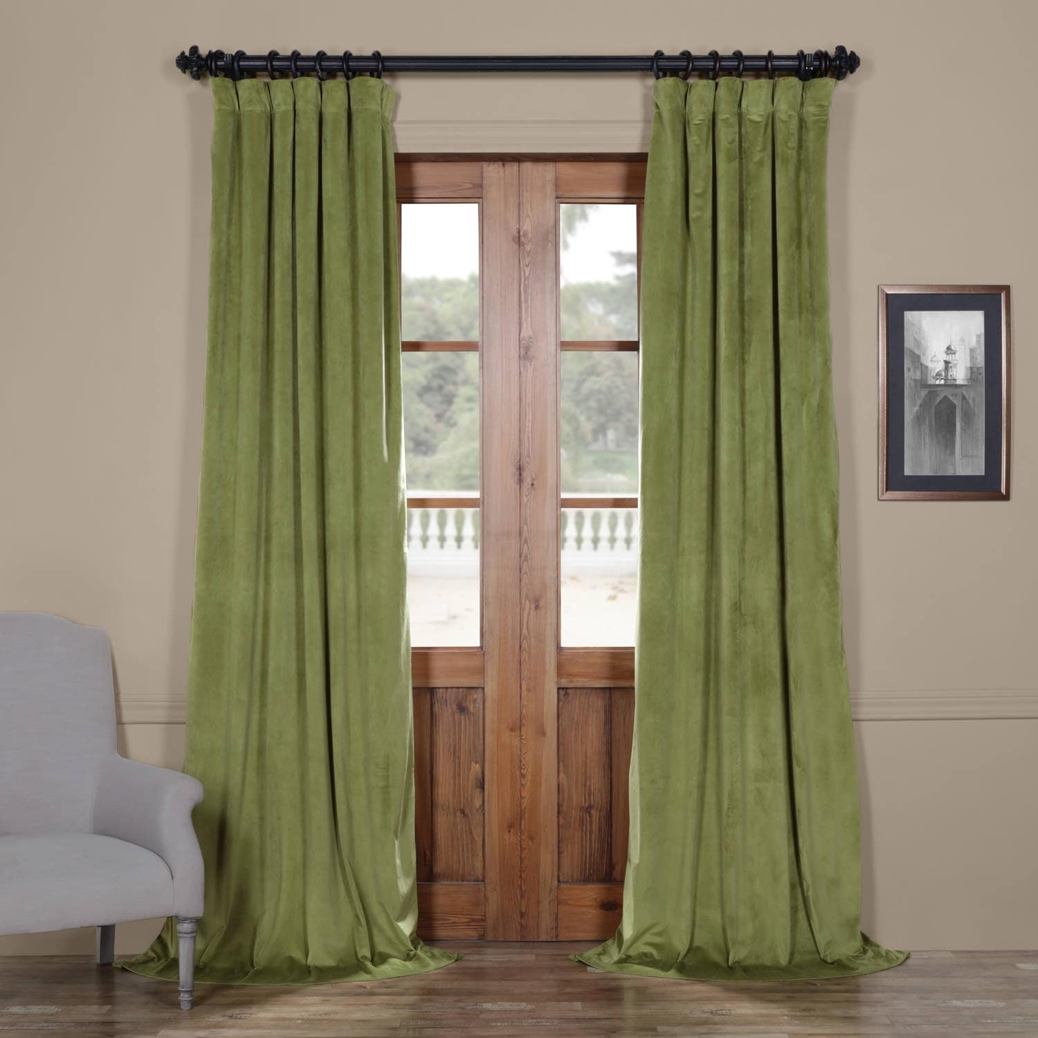 Exclusive Fabrics Signature Velvet Blackout Curtains (1 Panel) - Luxurious Single Drapery for Enhanced Light Blockage