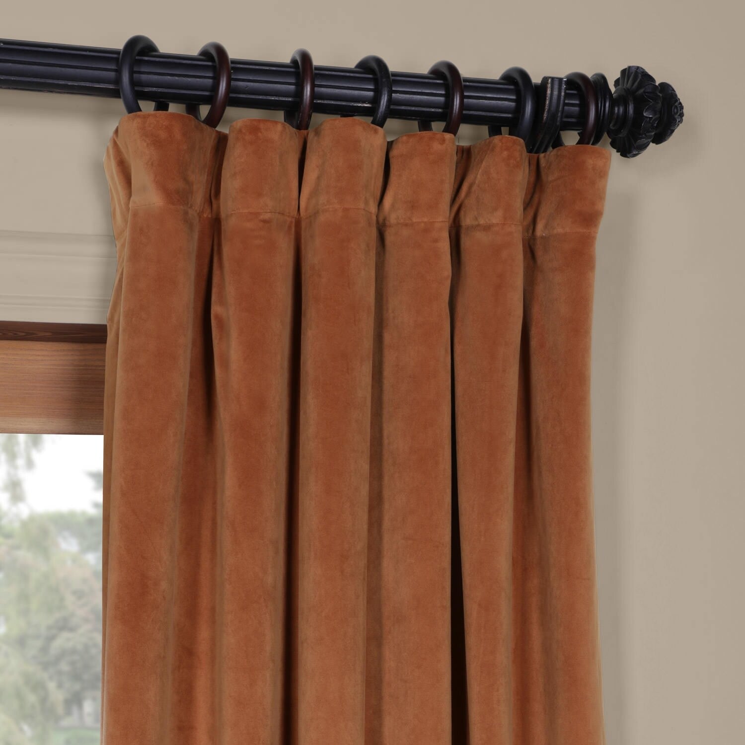 Exclusive Fabrics Signature Velvet Blackout Curtains (1 Panel) - Luxurious Single Drapery for Enhanced Light Blockage