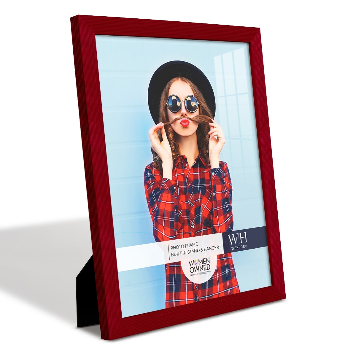 Bold Burgundy Solid Wood Picture Frame